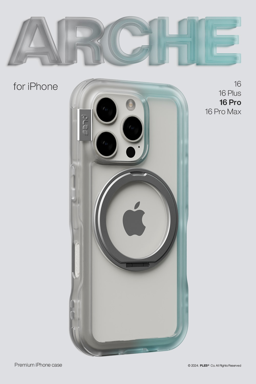 iPhone 16 Pro Arche MagSafe Skal med ställ Blue/Future Dusk