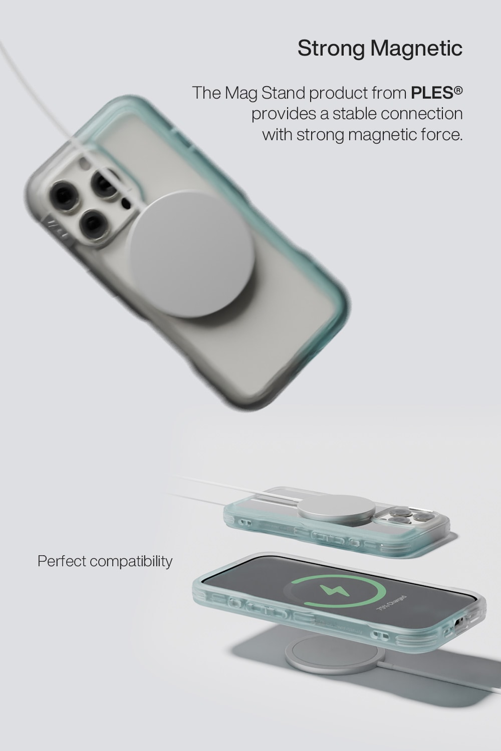 iPhone 16 Pro Arche MagSafe Skal med ställ Blue/Future Dusk