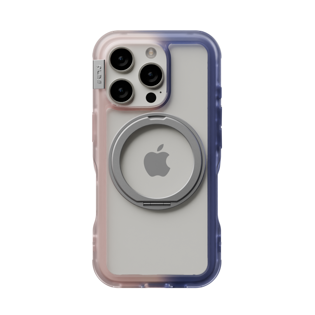 iPhone 16 Pro Arche MagSafe Skal med ställ Pink/Future Dusk