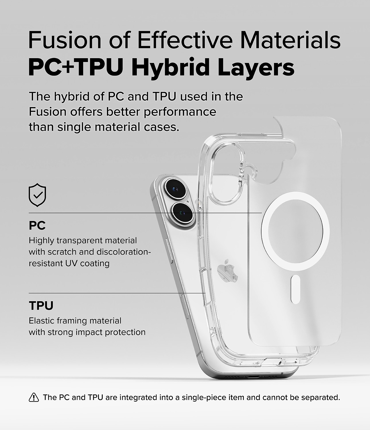 iPhone 16 Plus Fusion MagSafe Skal, Genomskinlig