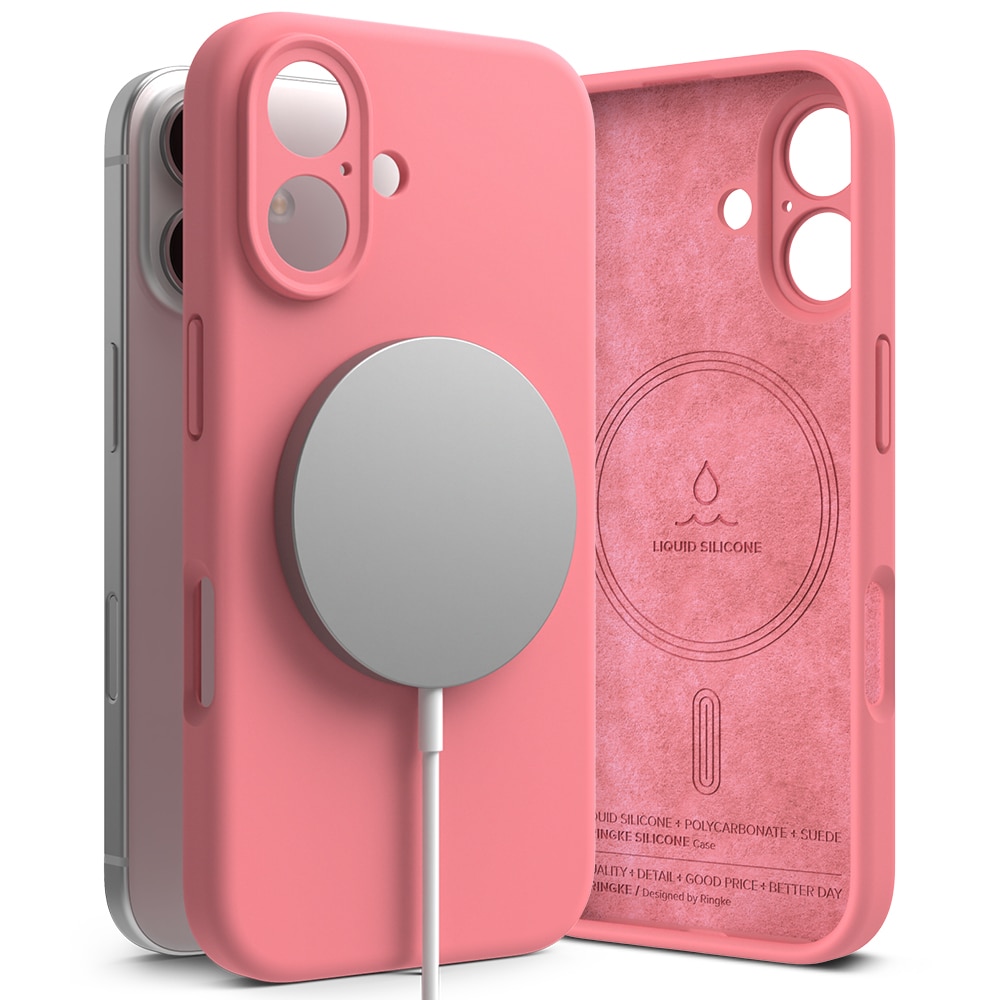 iPhone 16 MagSafe silikonskal, Pink
