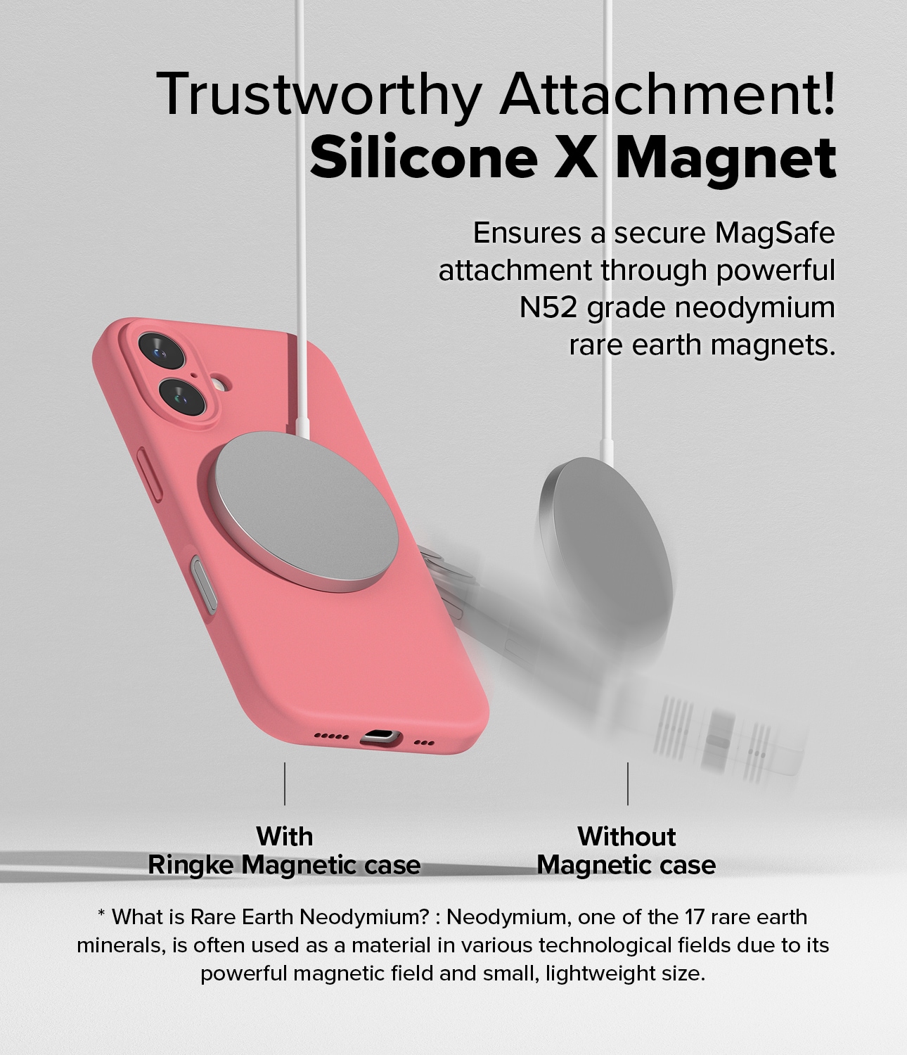 iPhone 16 MagSafe silikonskal, Pink