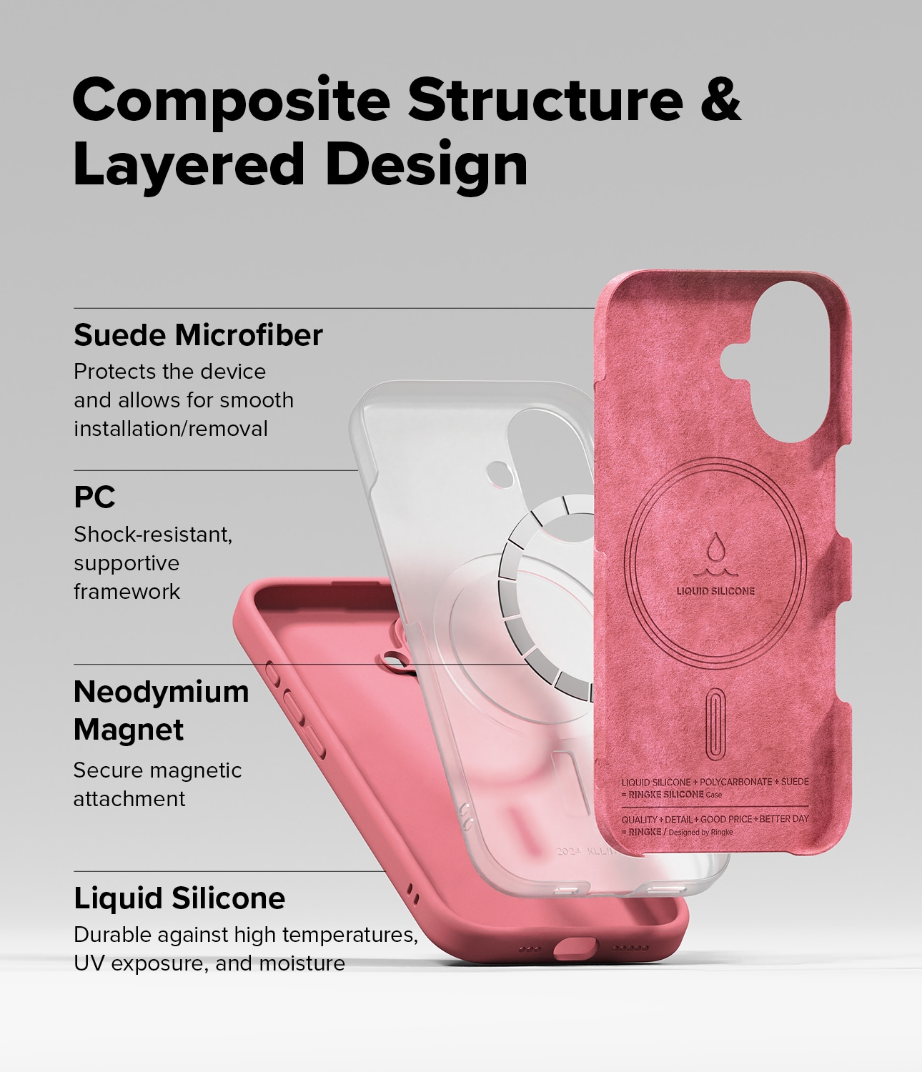 iPhone 16 MagSafe silikonskal, Pink