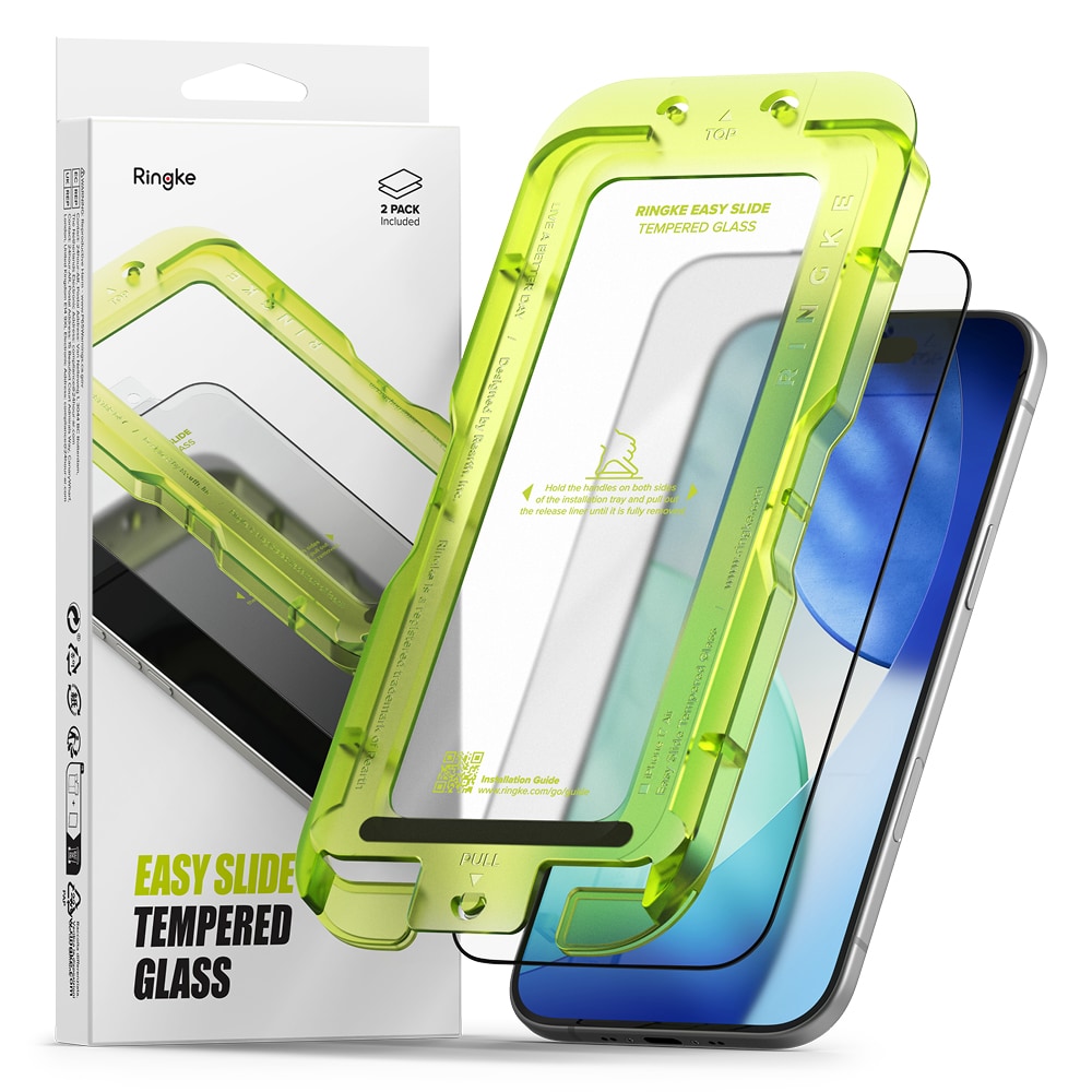 iPhone 17 Air Skärmskydd i glas med monteringsram (2-pack)