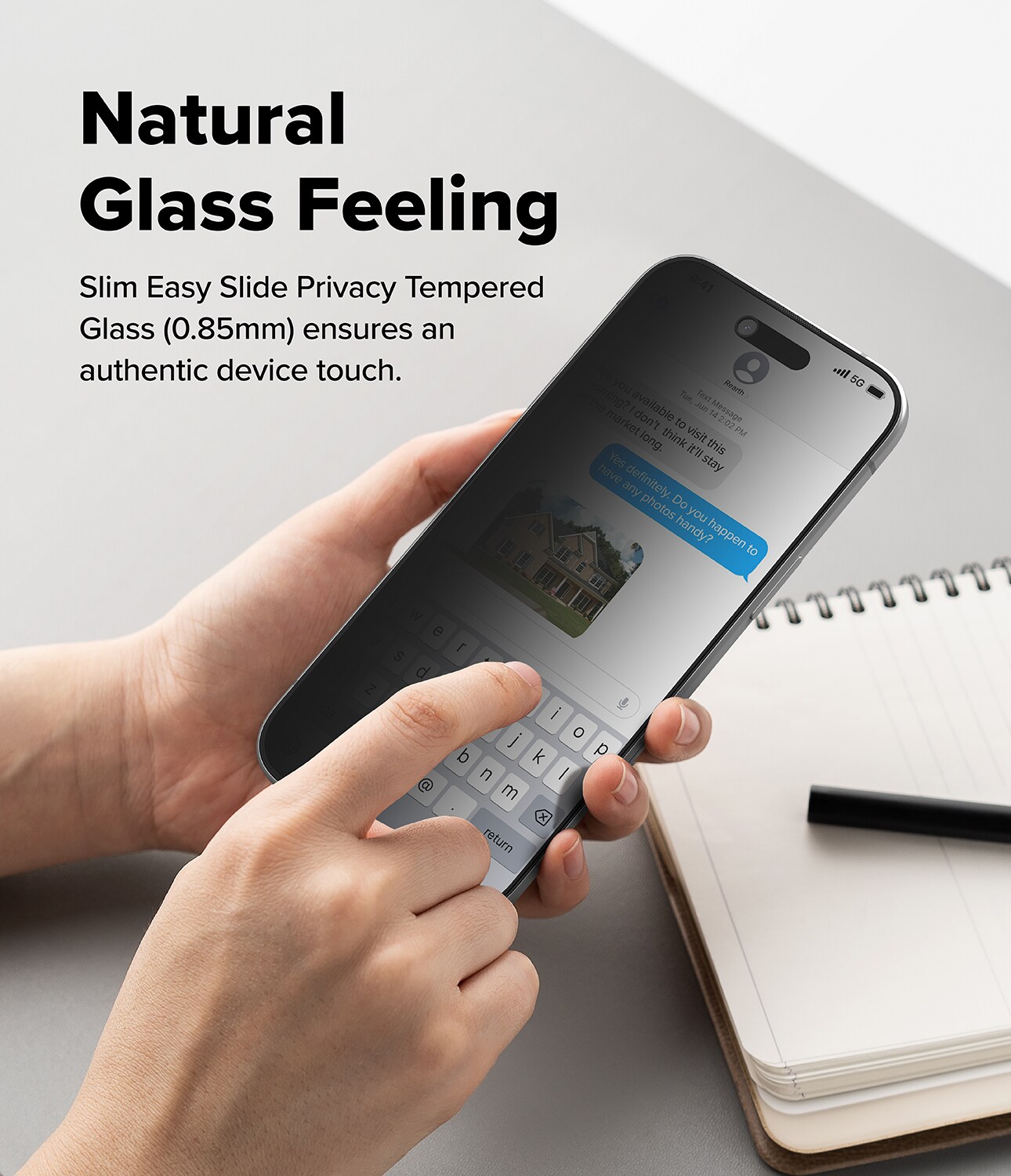 iPhone 17 Air Anti-spy Skärmskydd i glas med monteringsram (2-pack)