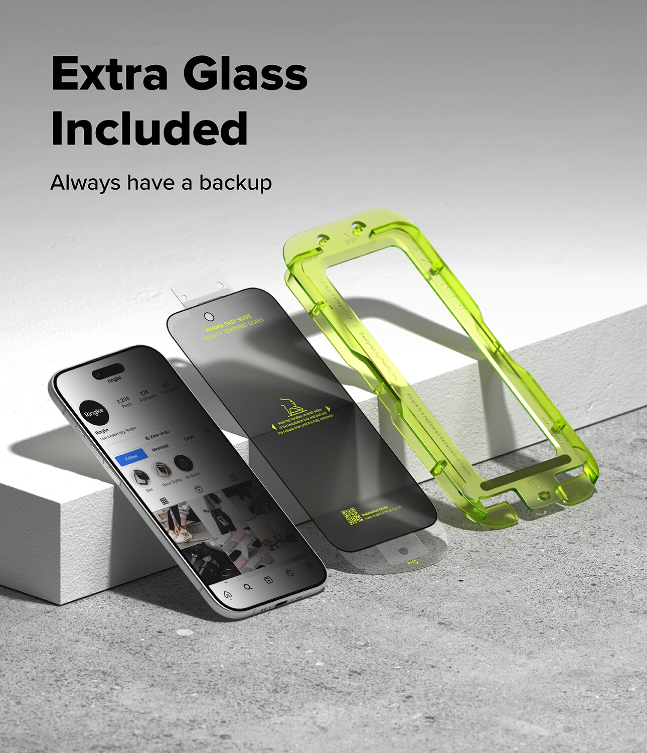 iPhone 17 Air Anti-spy Skärmskydd i glas med monteringsram (2-pack)