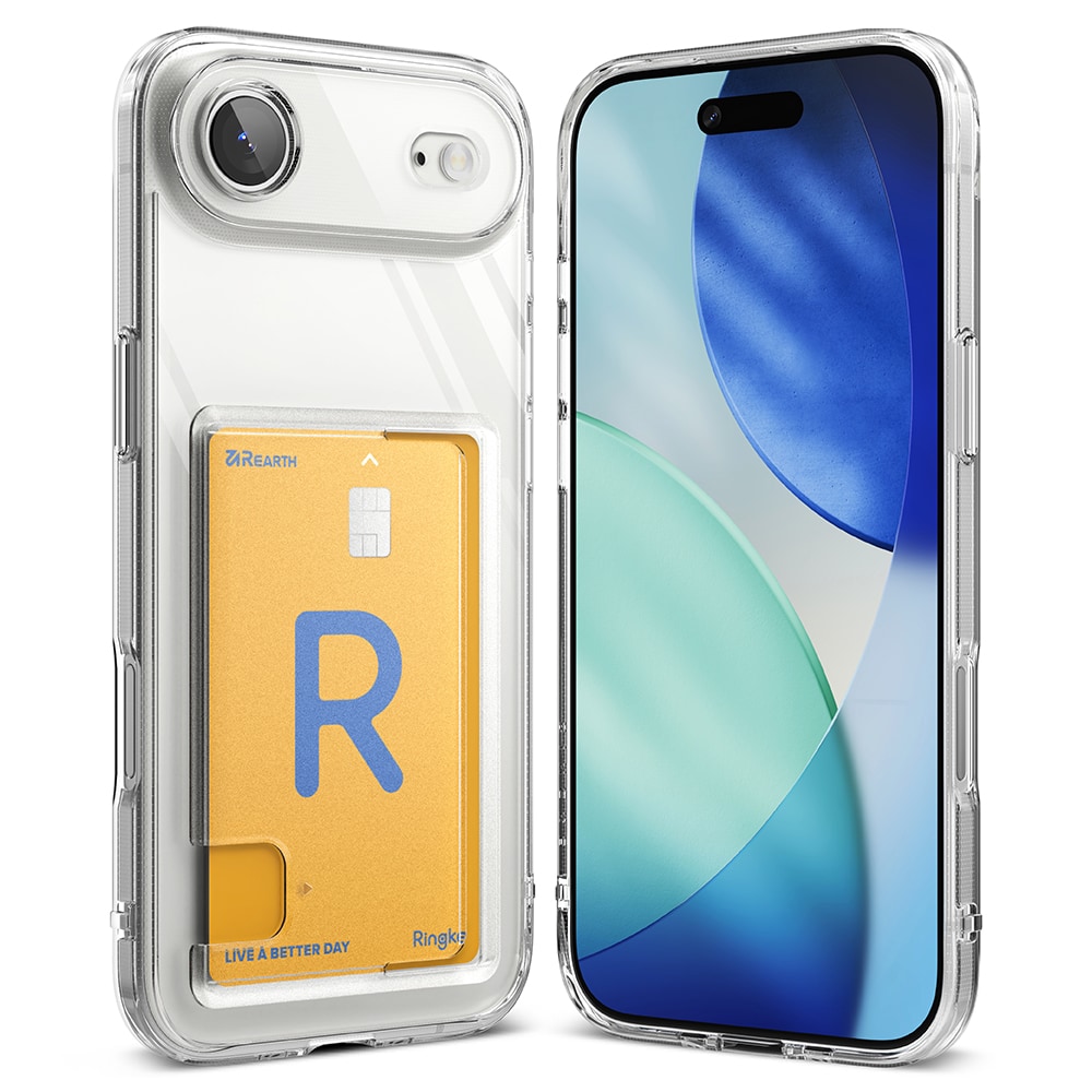iPhone 17 Air Fusion Skal med kortfack, Genomskinlig