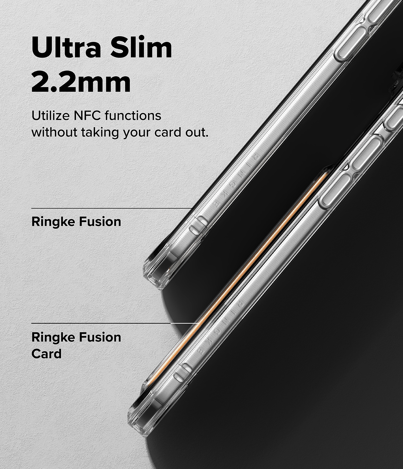 iPhone 17 Air Fusion Skal med kortfack, Genomskinlig