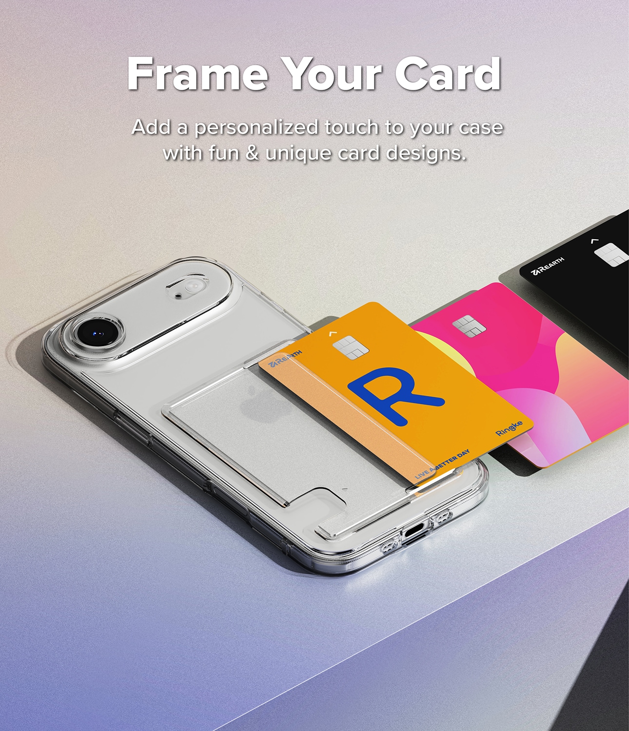 iPhone 17 Air Fusion Skal med kortfack, Genomskinlig