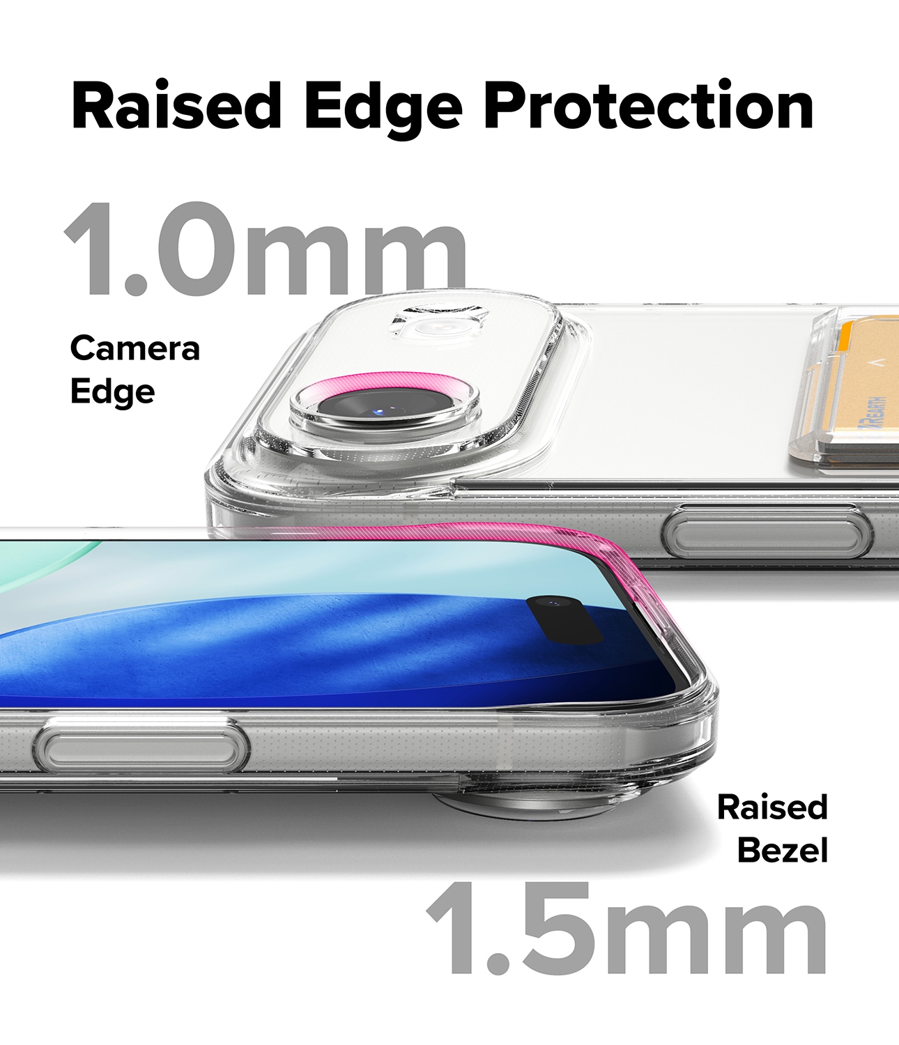 iPhone 17 Air Fusion Skal med kortfack, Genomskinlig
