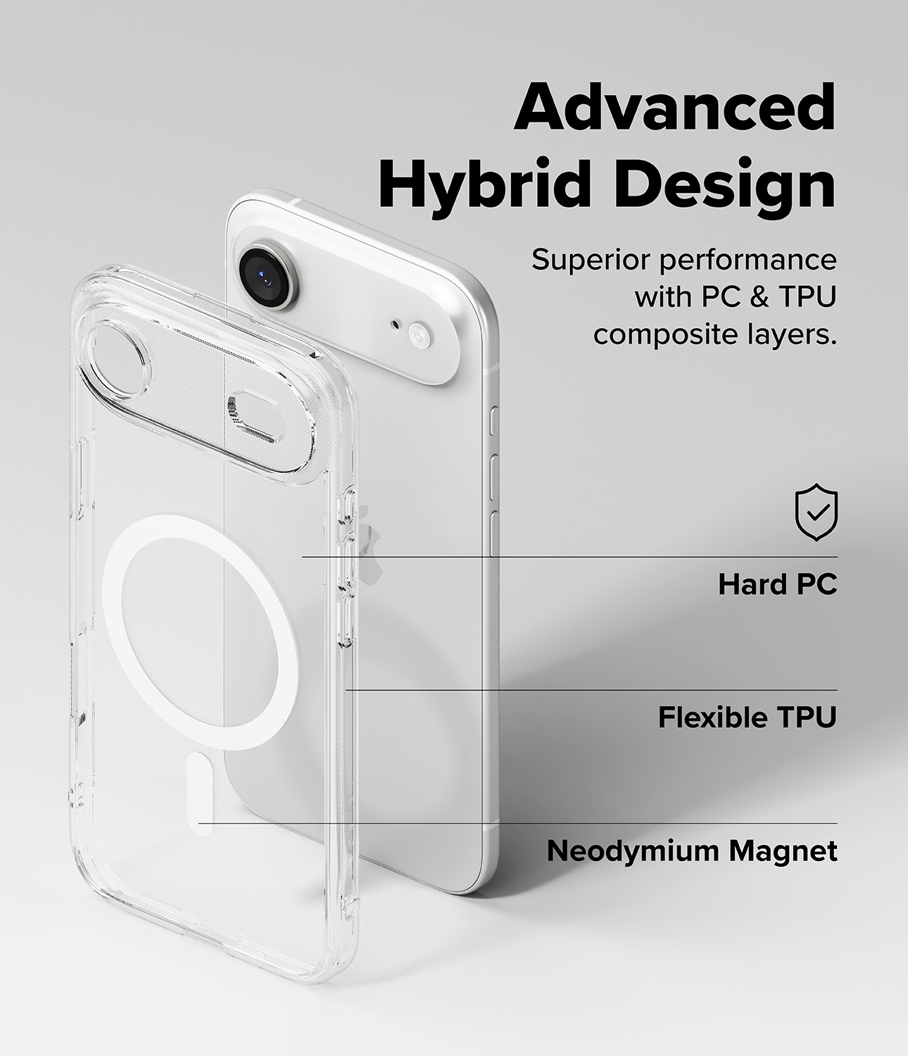 iPhone 17 Air Fusion MagSafe Skal, Genomskinlig