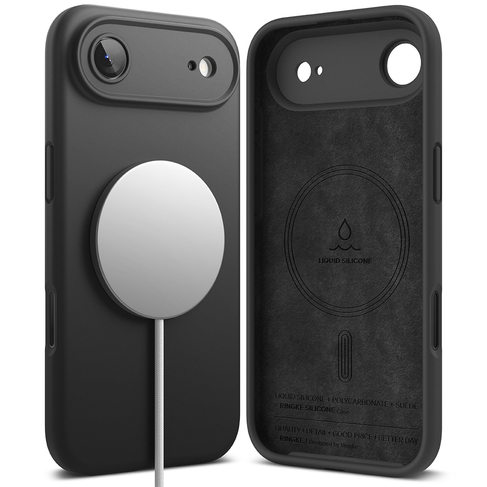 iPhone 17 Air MagSafe silikonskal, Black