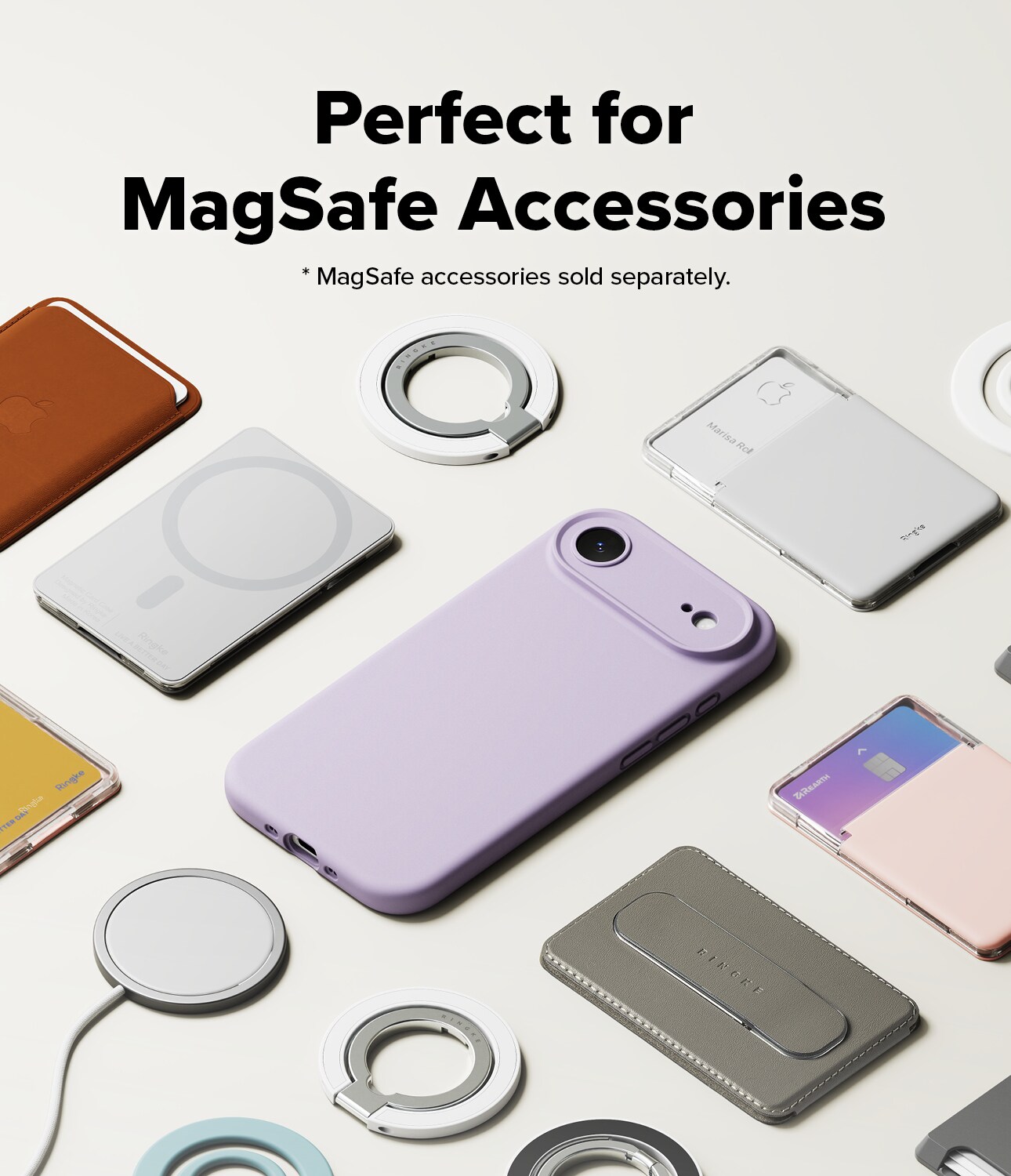 iPhone 17 Air MagSafe silikonskal, Light Purple