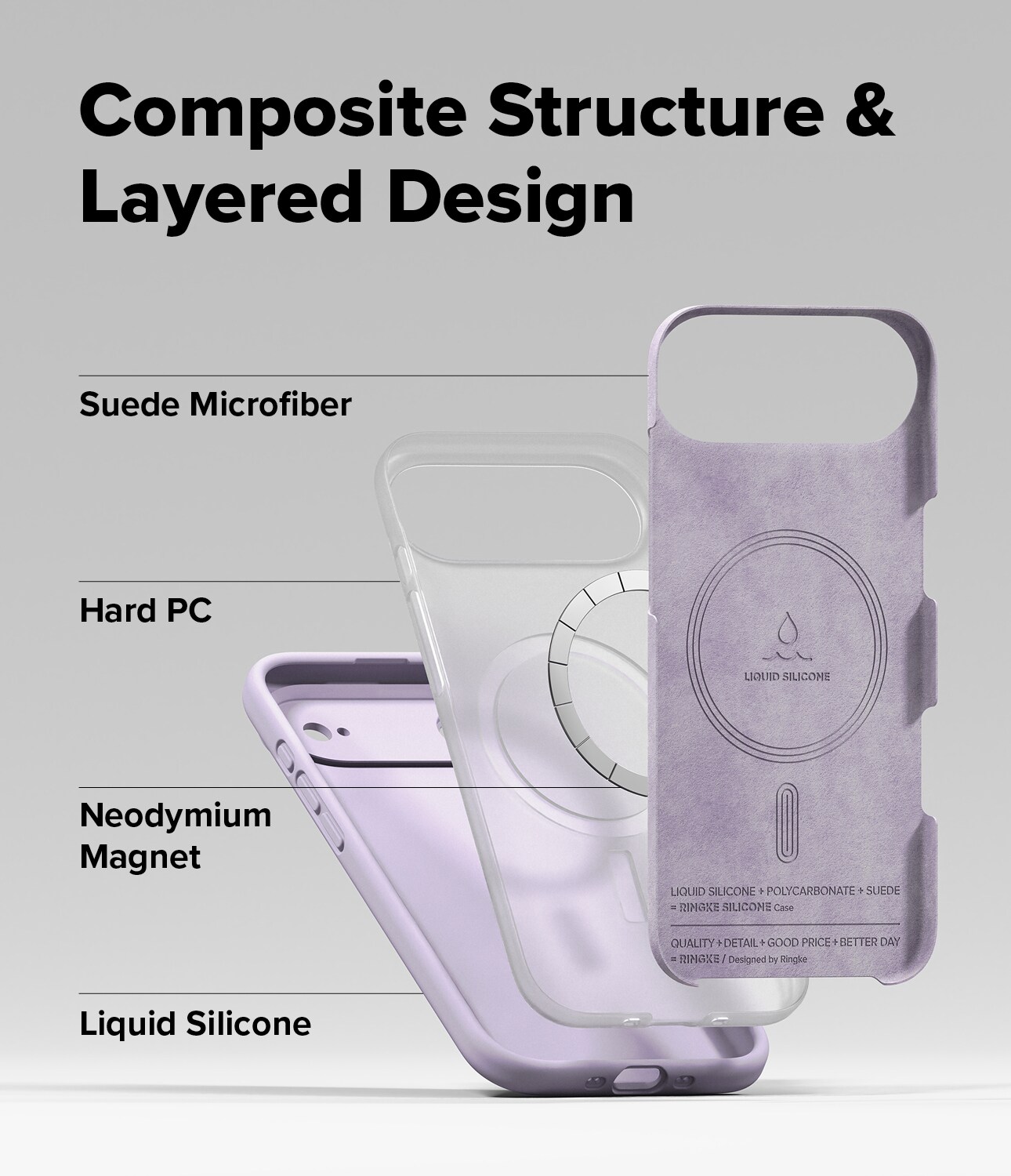 iPhone 17 Air MagSafe silikonskal, Light Purple