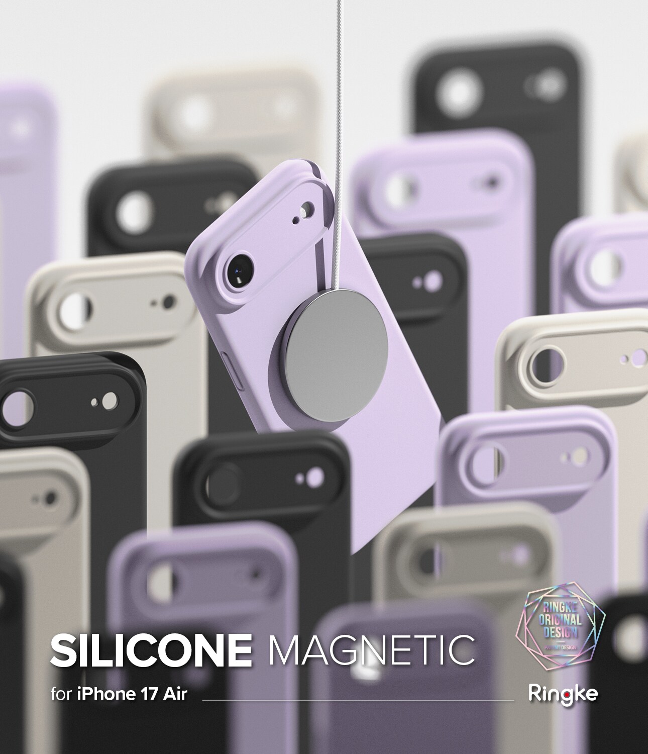 iPhone 17 Air MagSafe silikonskal, Stone