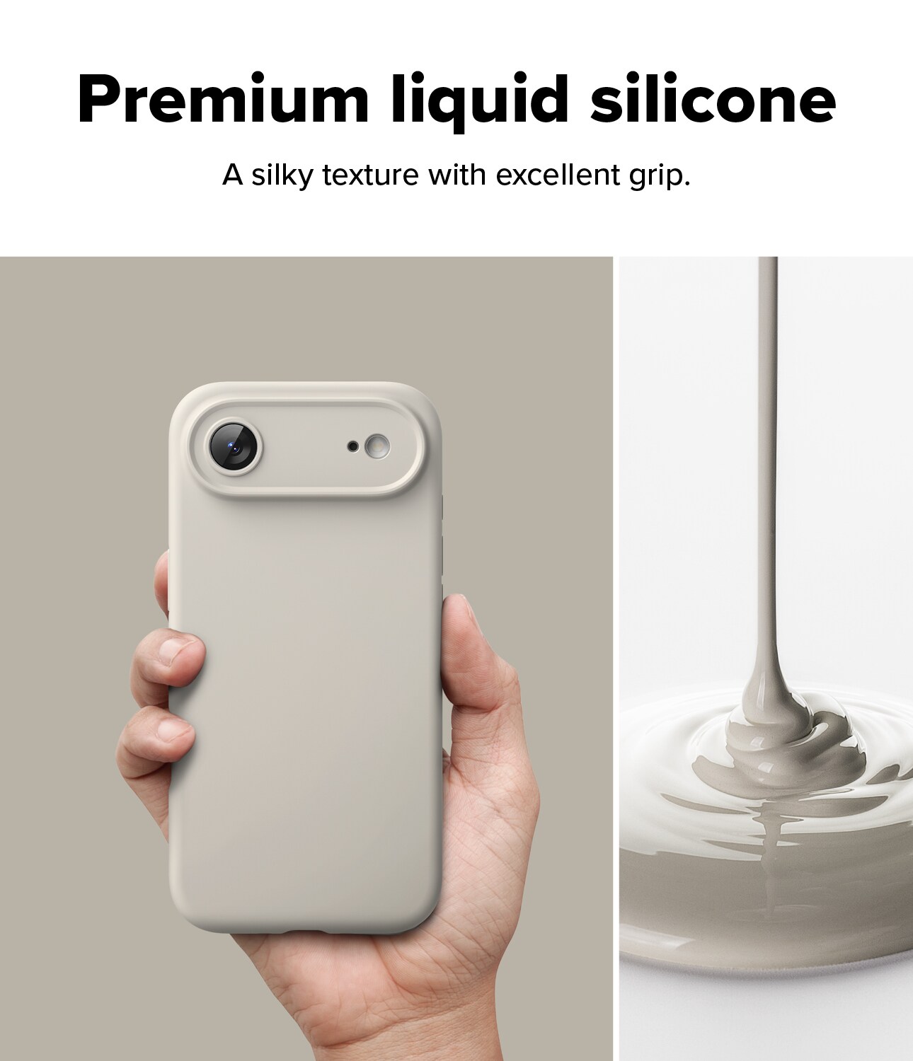 iPhone 17 Air MagSafe silikonskal, Stone