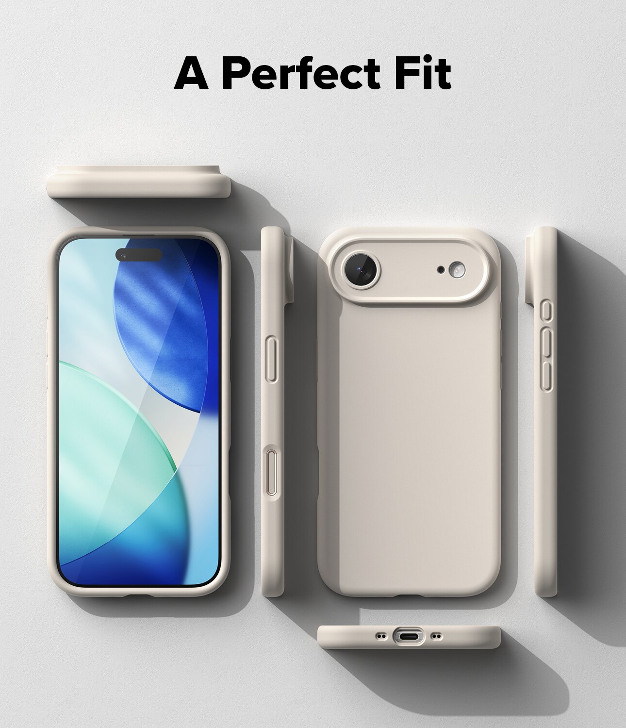 iPhone 17 Air MagSafe silikonskal, Stone