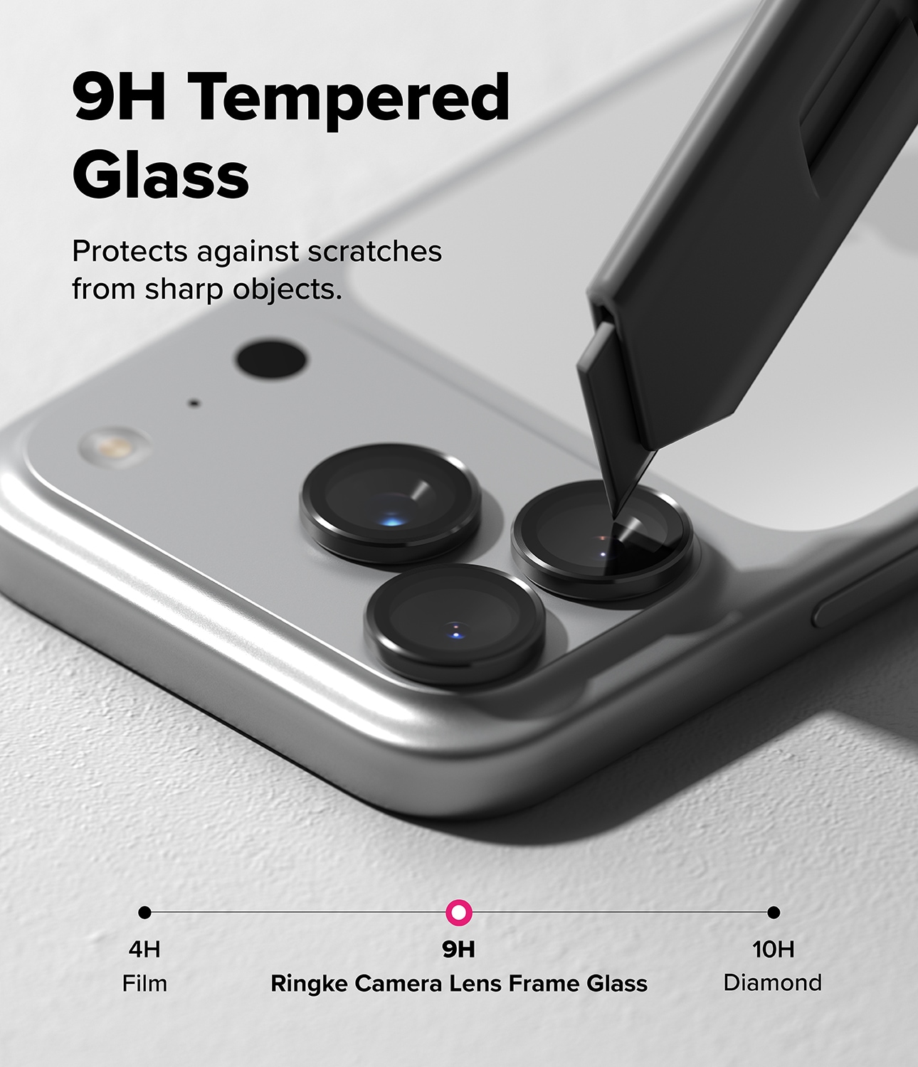 iPhone 17 Pro Max 2-pack Linsskydd med aluminiumram, Svart