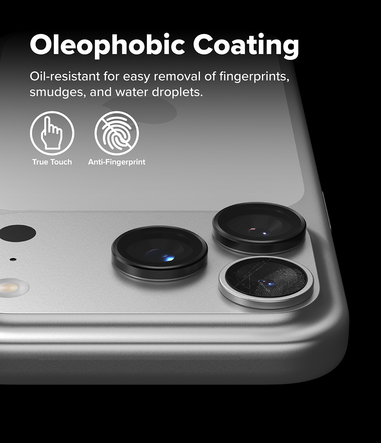 iPhone 17 Pro Max 2-pack Linsskydd med aluminiumram, Svart