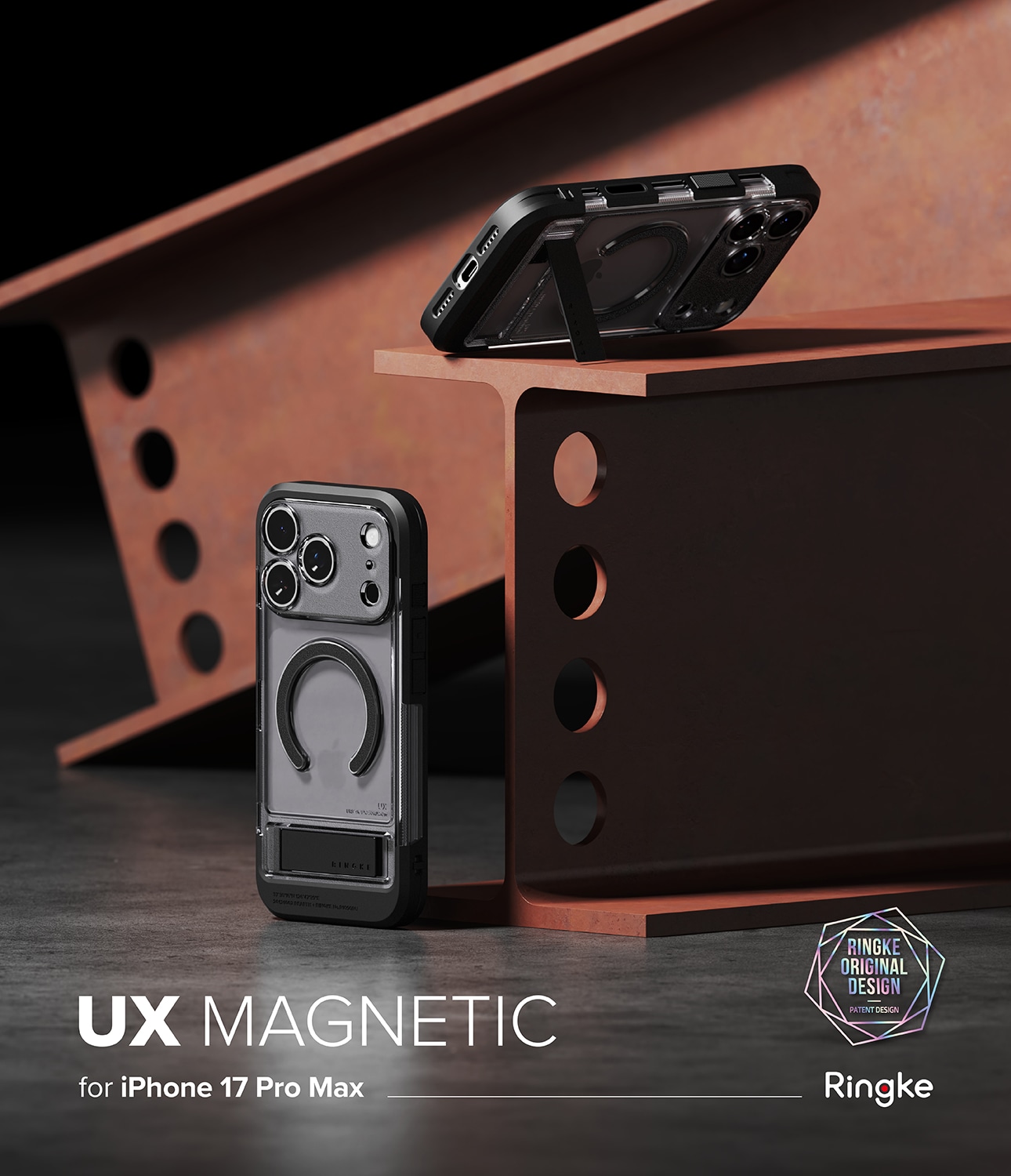 iPhone 17 Pro Max UX Magnetic Skal, Smoke Black