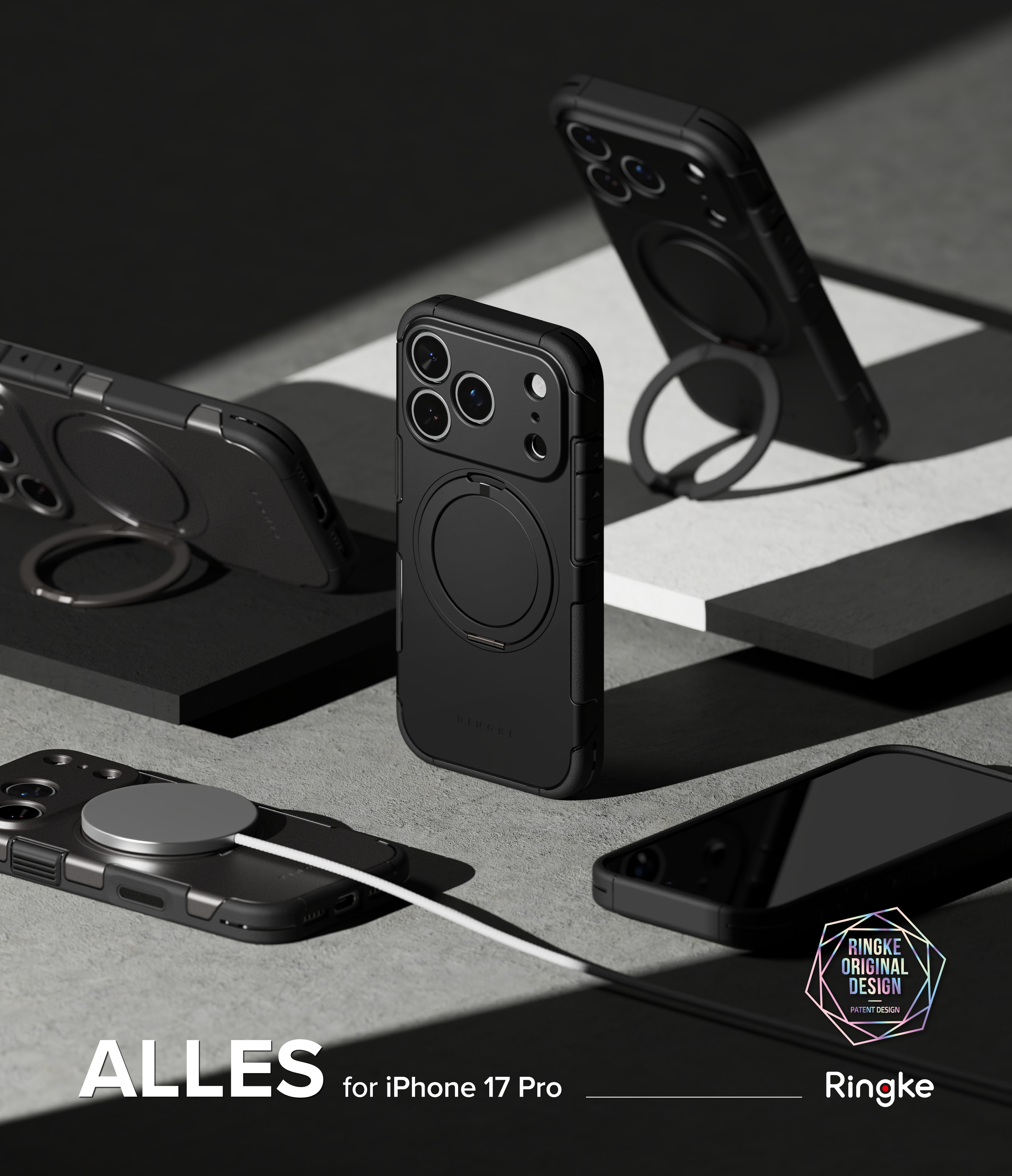 iPhone 17 Pro Max Alles Magnetiskt Skal, Svart