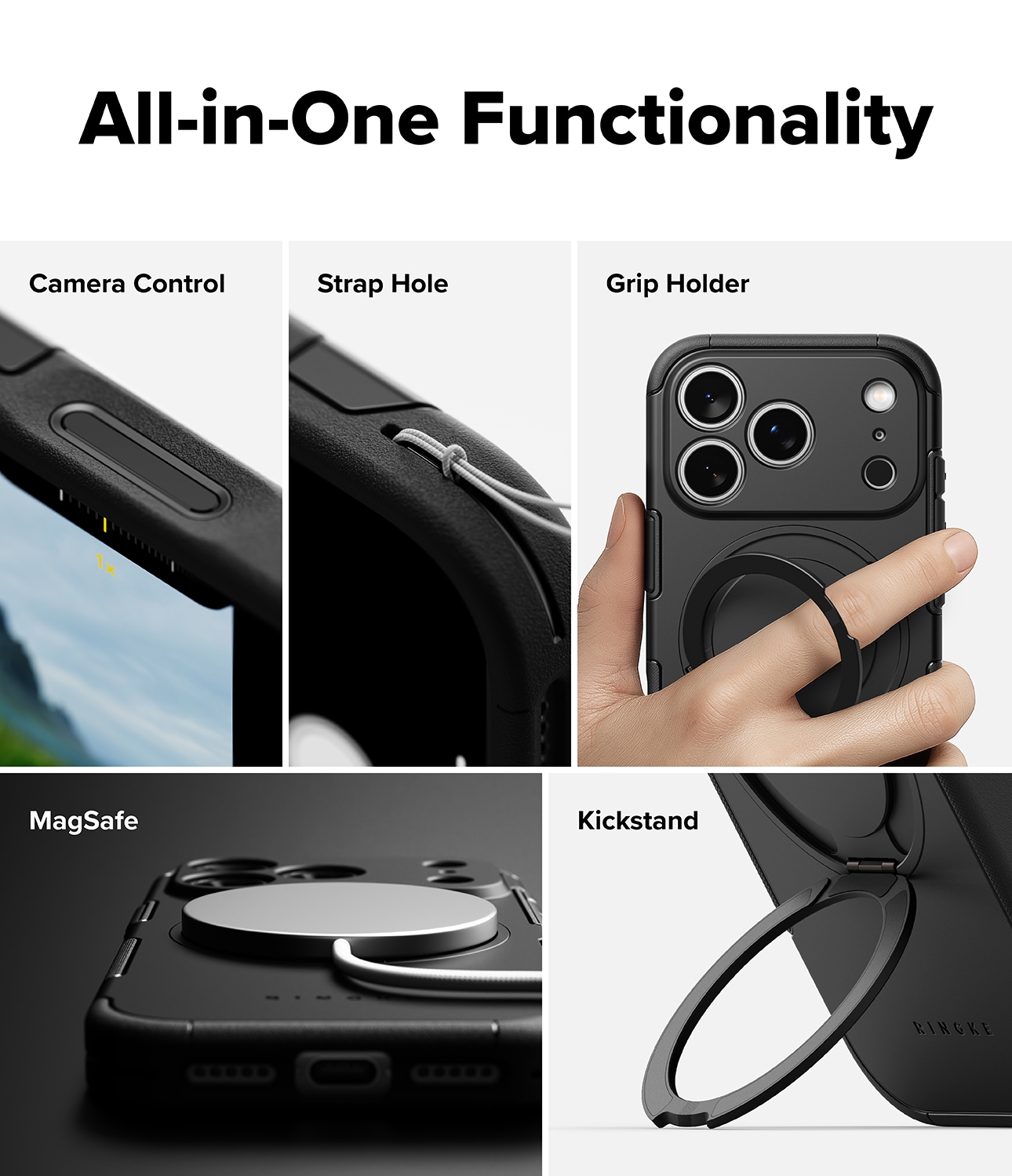 iPhone 17 Pro Max Alles Magnetiskt Skal, Svart