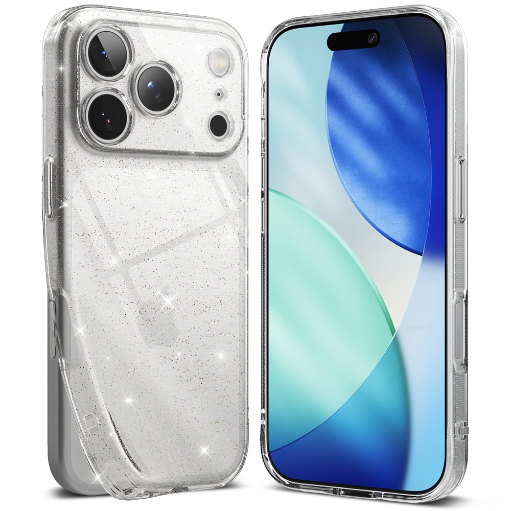 iPhone 17 Pro Max Air Skal Glitter Clear