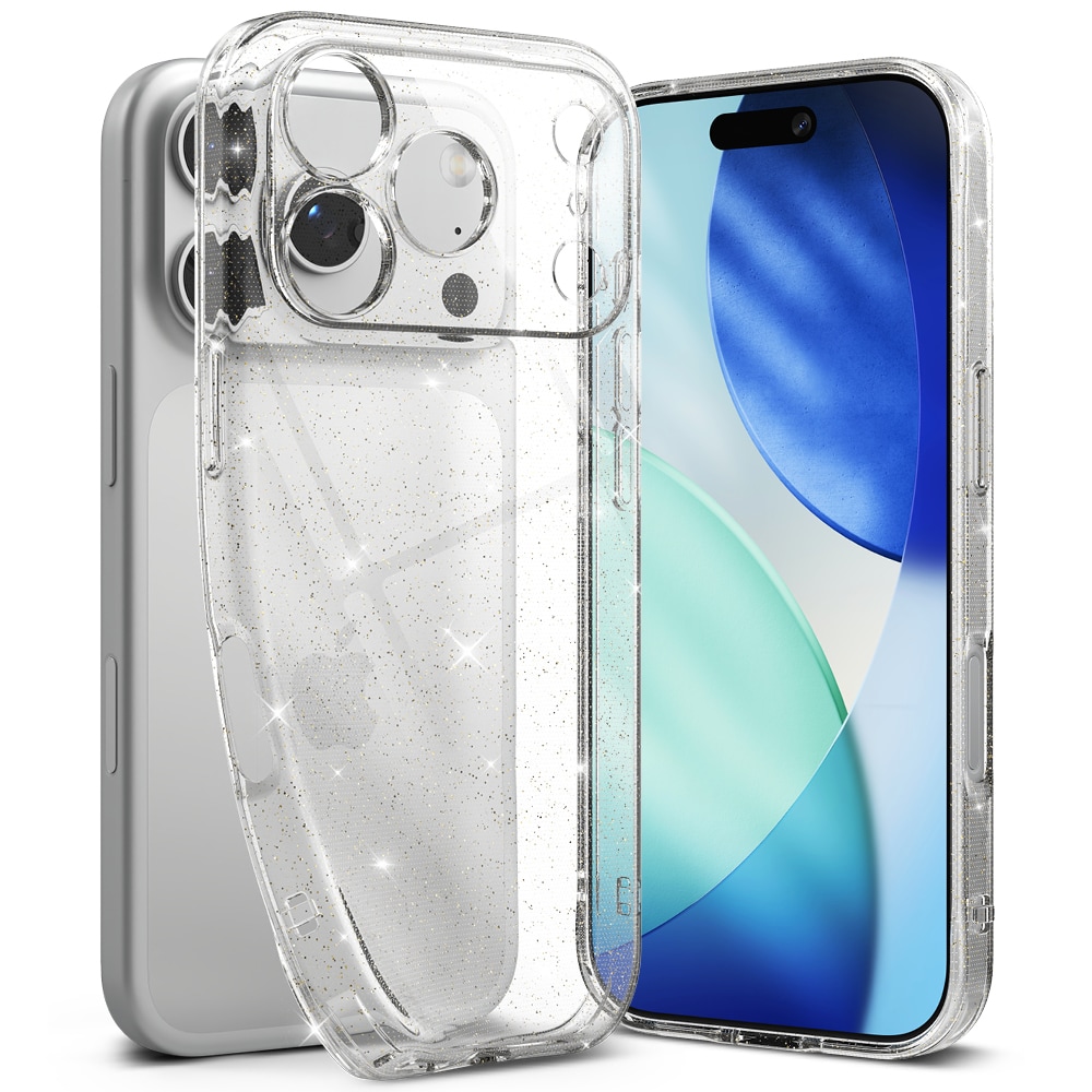iPhone 17 Pro Max Air Skal Glitter Clear