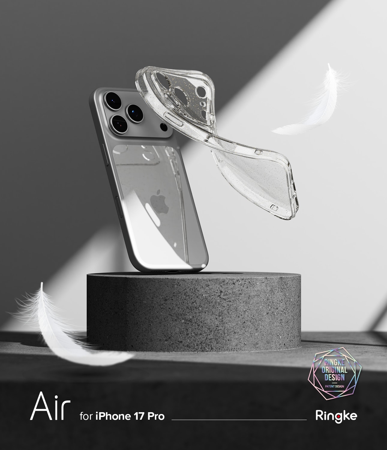 iPhone 17 Pro Air Skal Glitter Clear