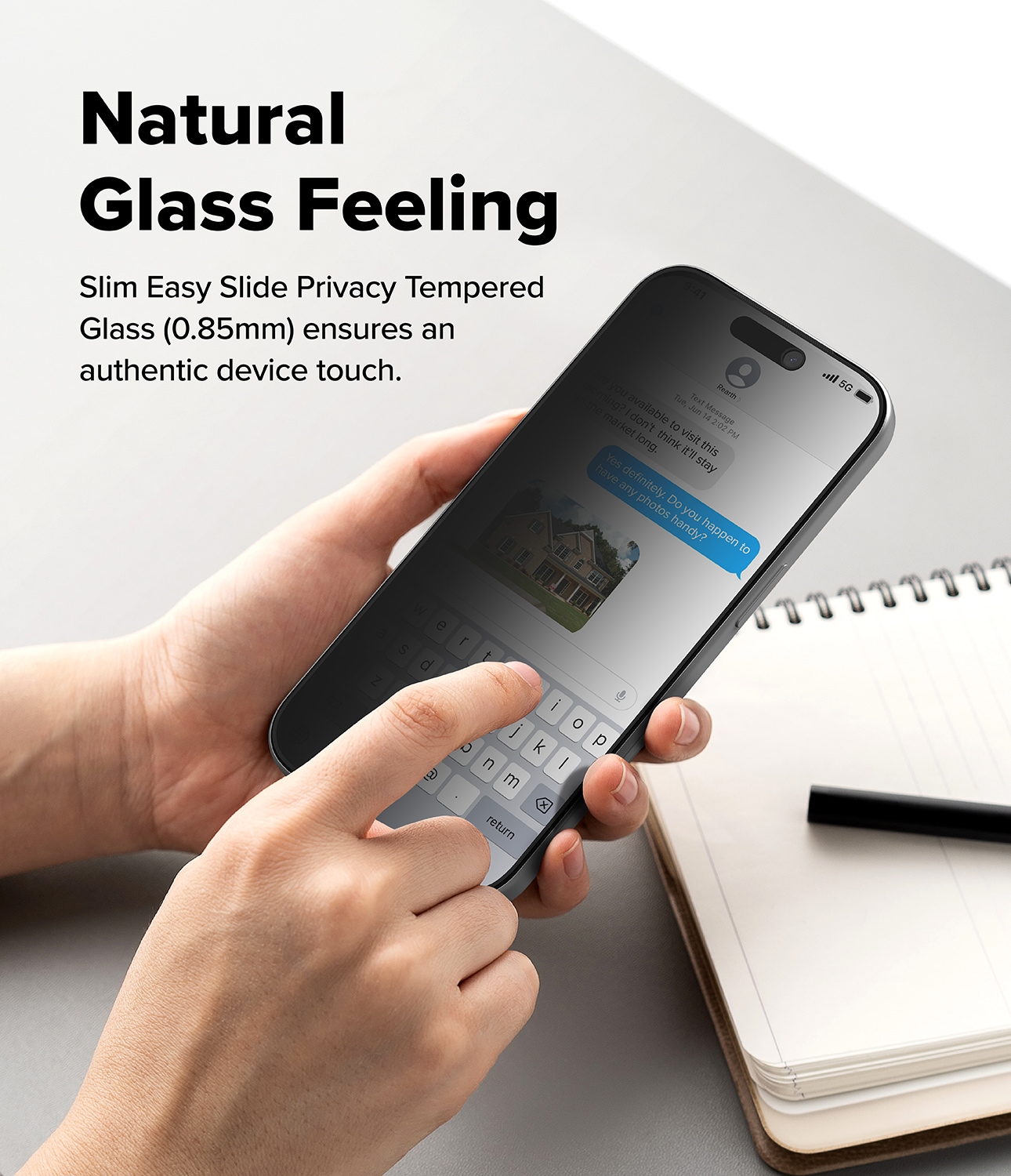 iPhone 17 Pro Anti-spy Skärmskydd i glas med monteringsram (2-pack)