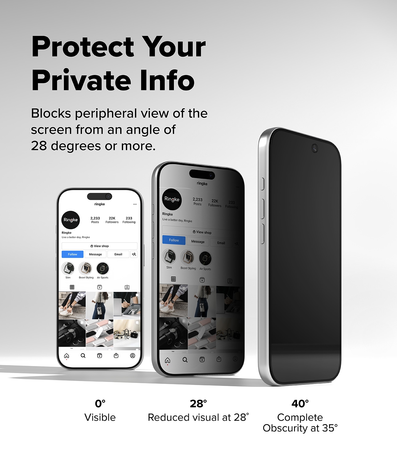 iPhone 17 Pro Anti-spy Skärmskydd i glas med monteringsram (2-pack)