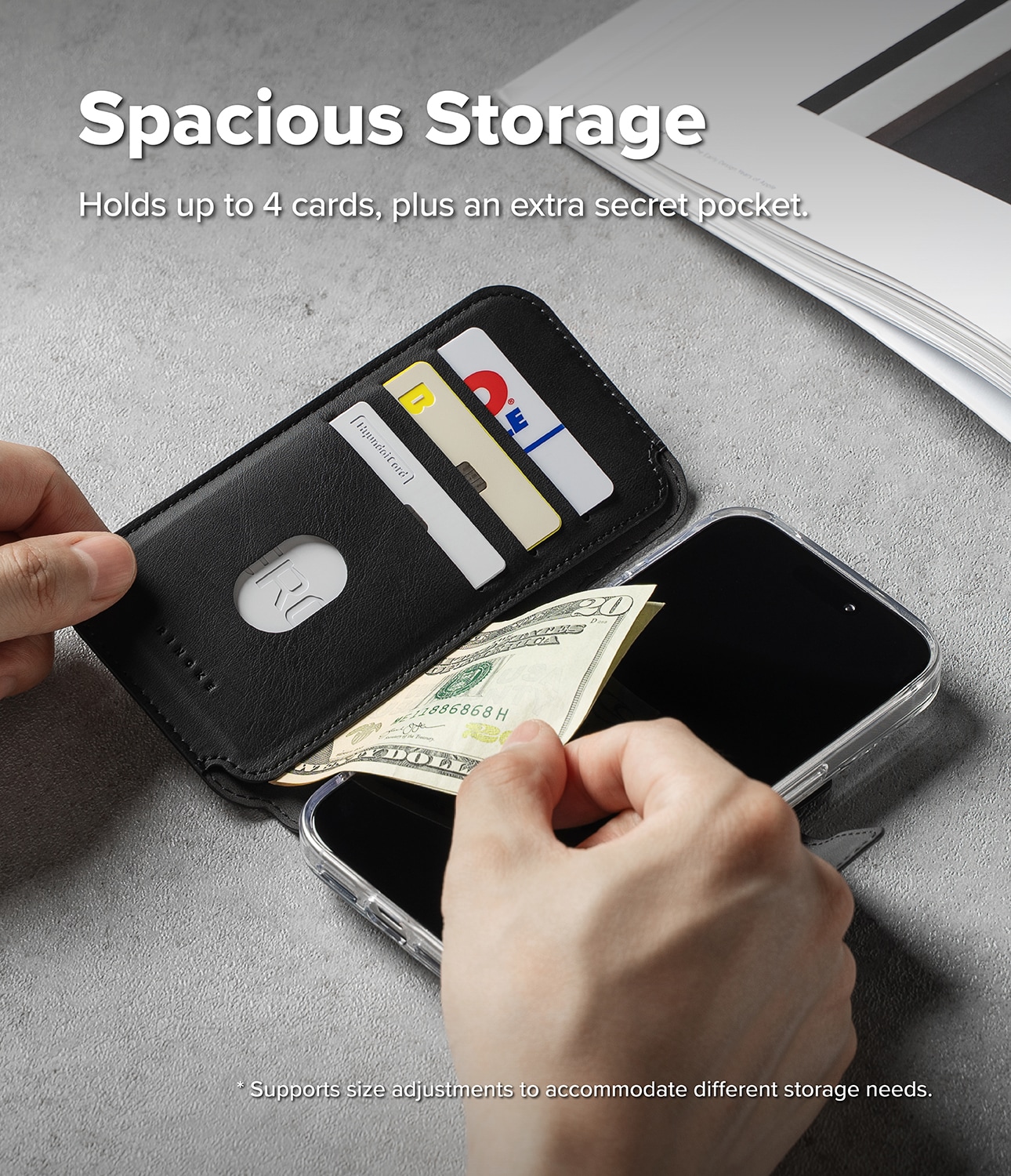 iPhone 17 Pro Folio Grip Wallet Magnetic, svart
