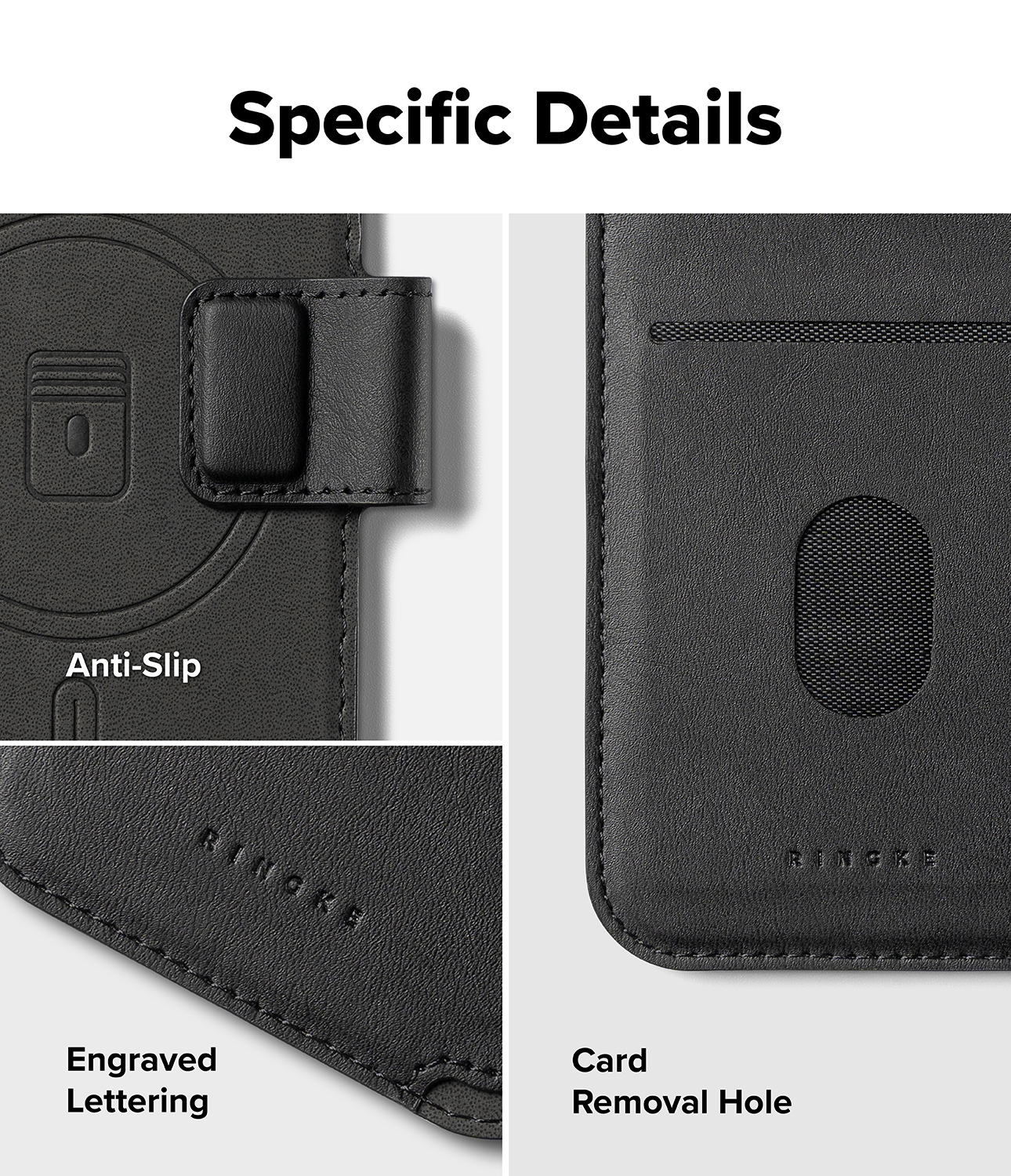 iPhone 17 Pro Folio Grip Wallet Magnetic, svart
