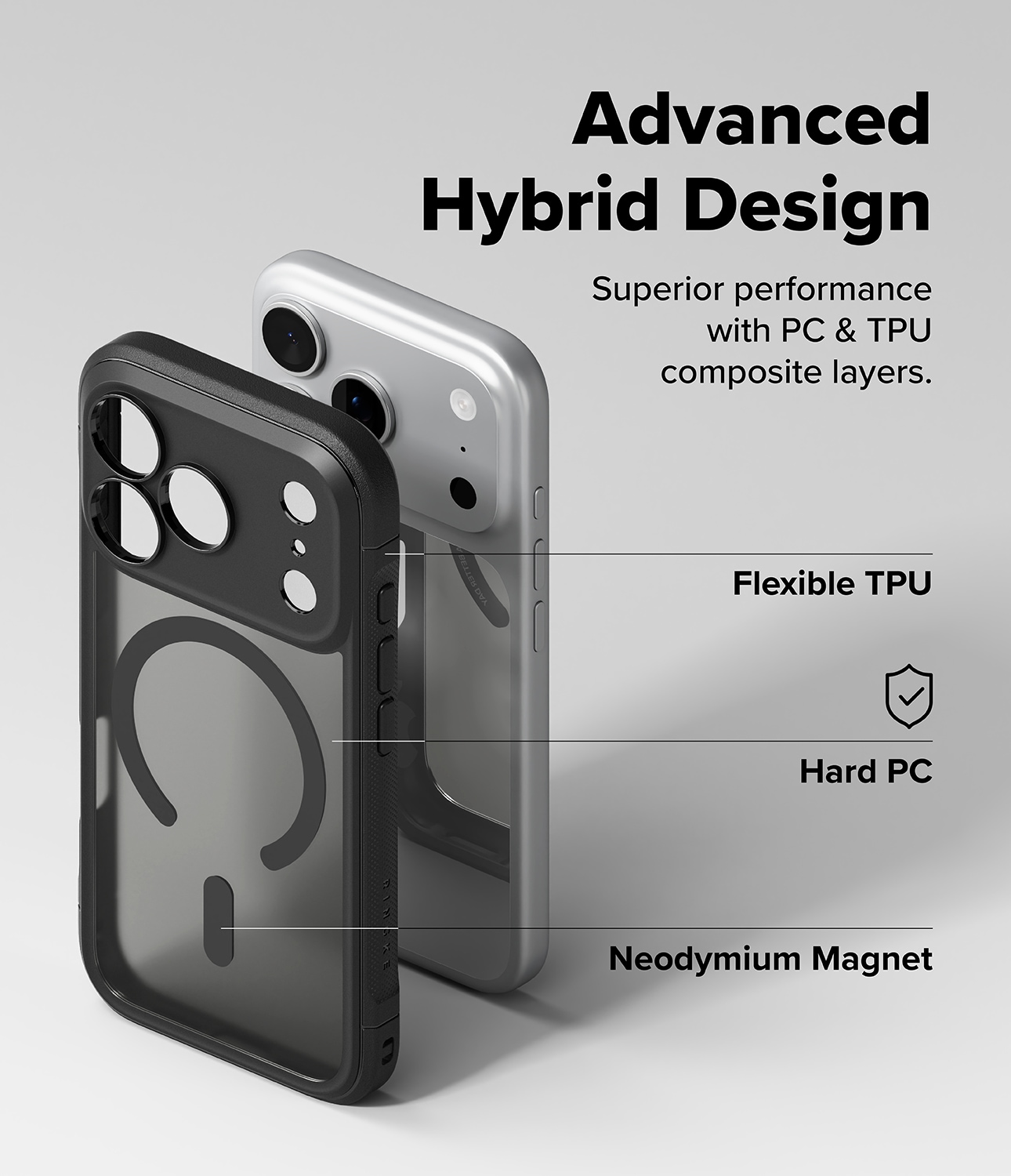 iPhone 17 Pro Max Fusion Bold MagSafe Skal, Matte Black