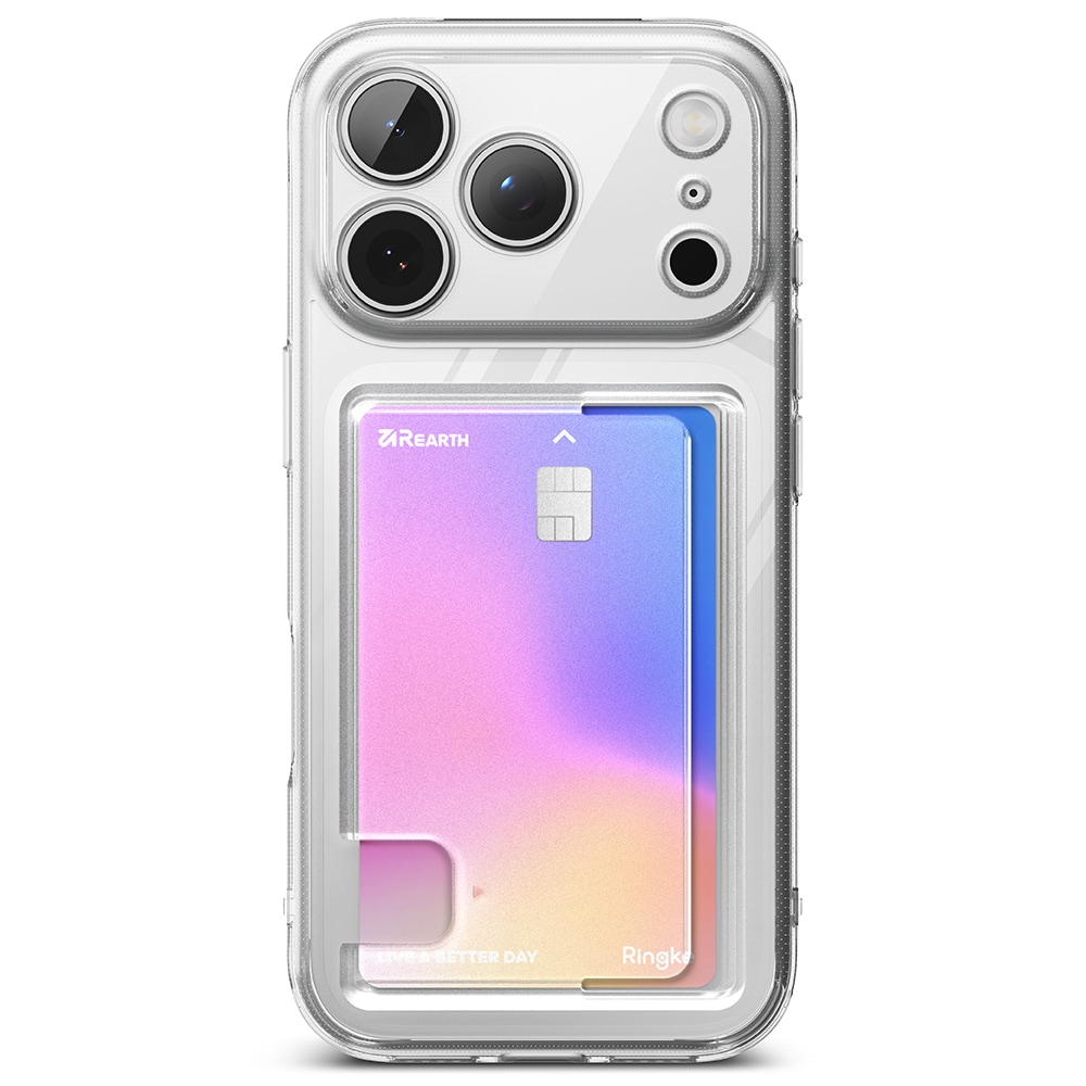 iPhone 17 Pro Max Fusion Skal med kortfack, Genomskinlig