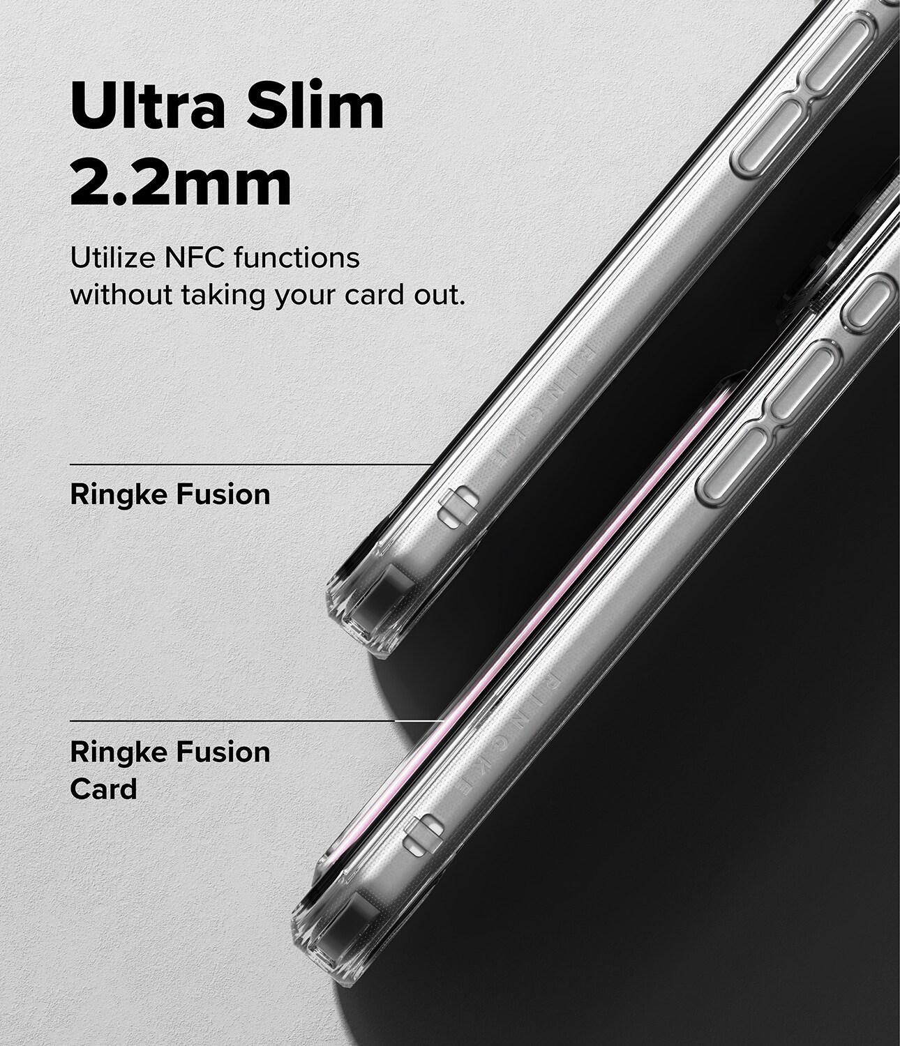 iPhone 17 Pro Max Fusion Skal med kortfack, Genomskinlig