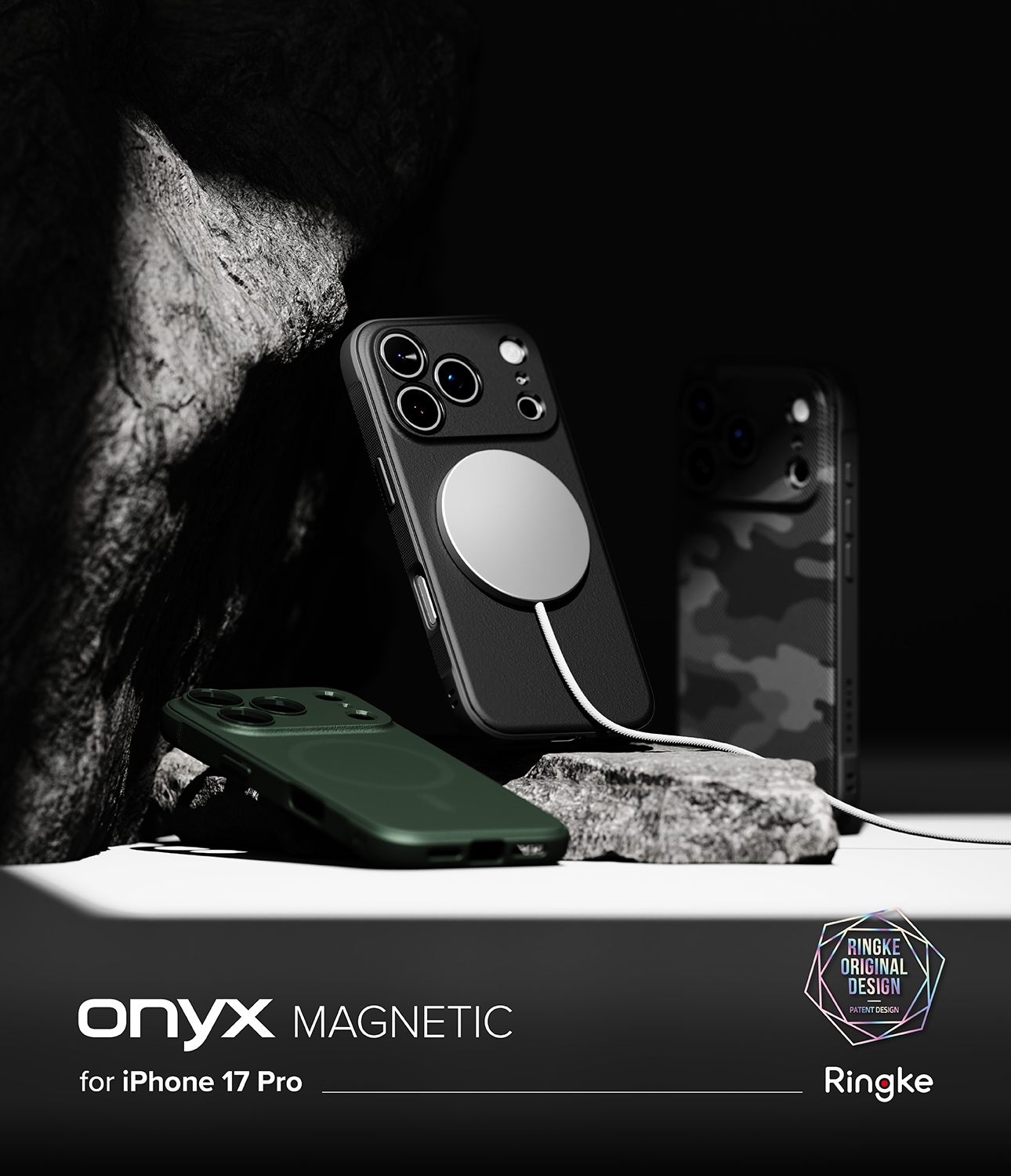 iPhone 17 Pro Onyx MagSafe Skal, Black