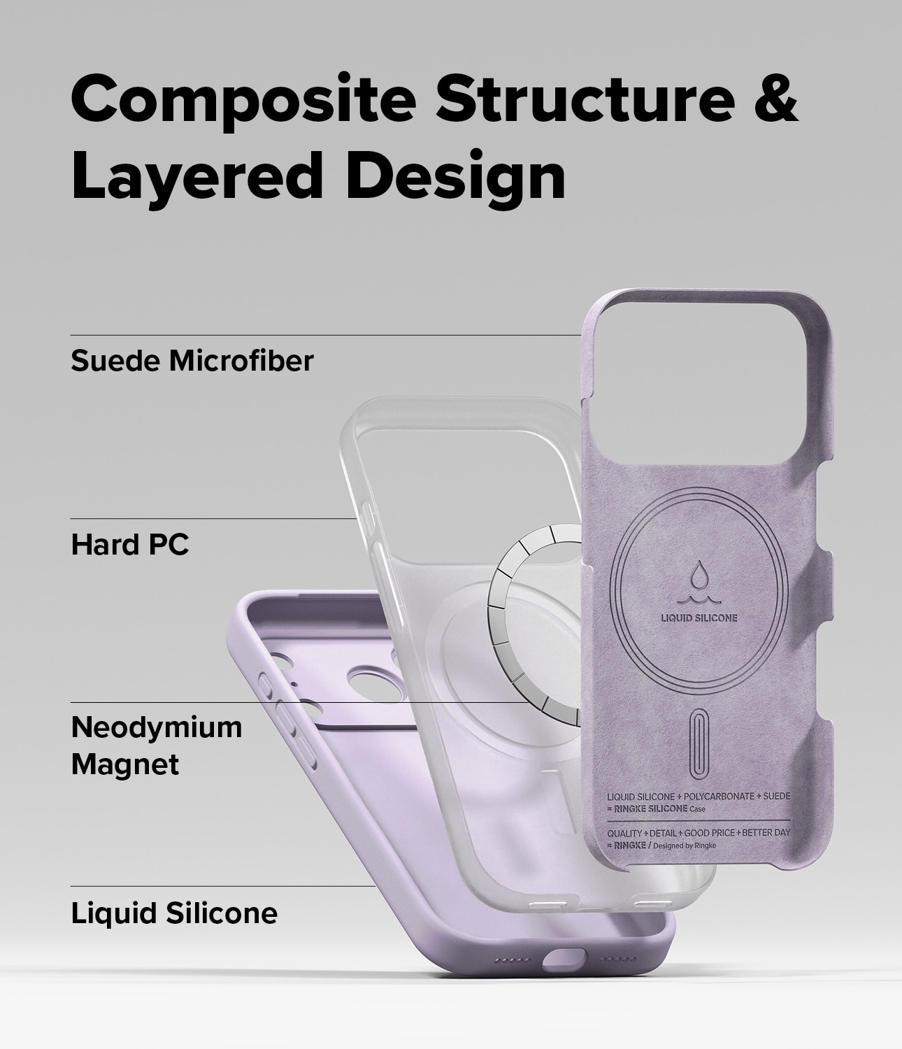 iPhone 17 Pro MagSafe silikonskal, Light Purple