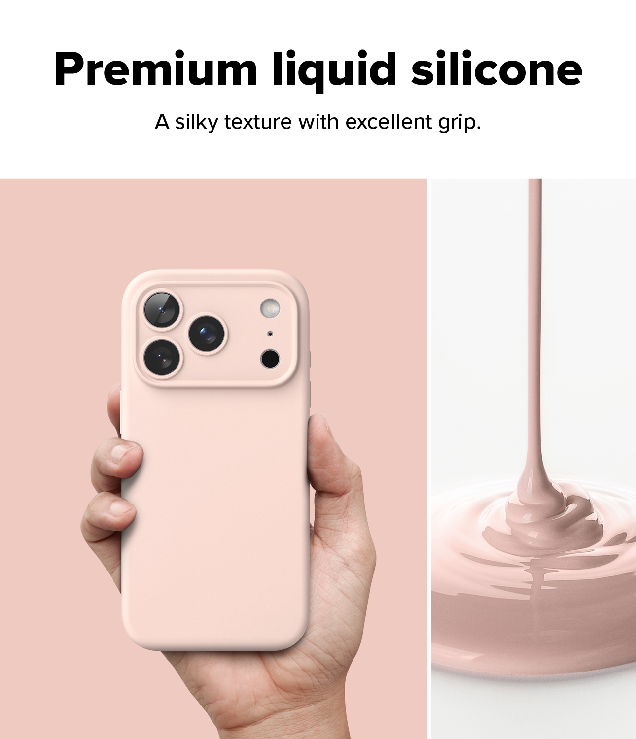 iPhone 17 Pro MagSafe silikonskal, Pink Sand