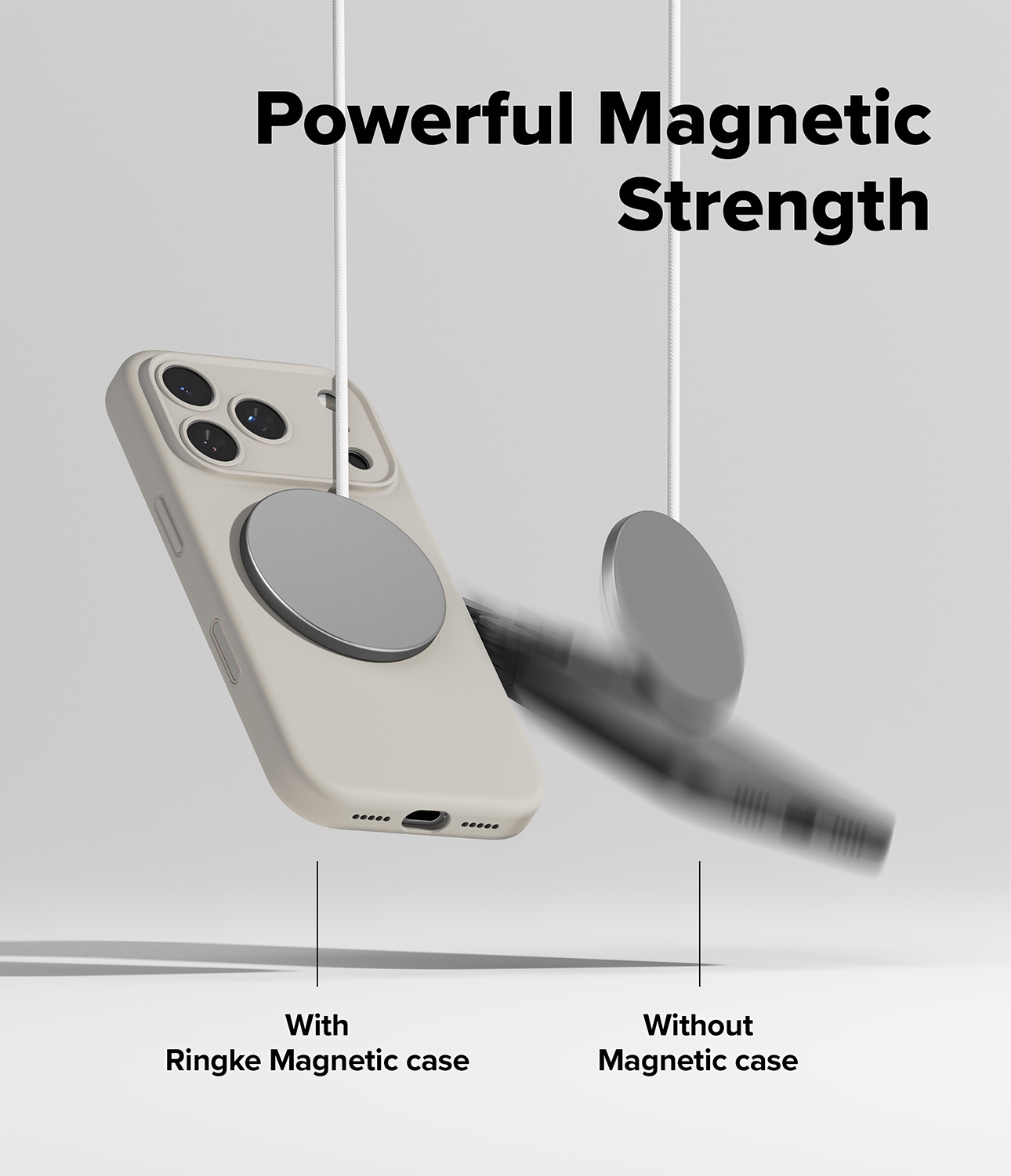 iPhone 17 Pro MagSafe silikonskal, Stone