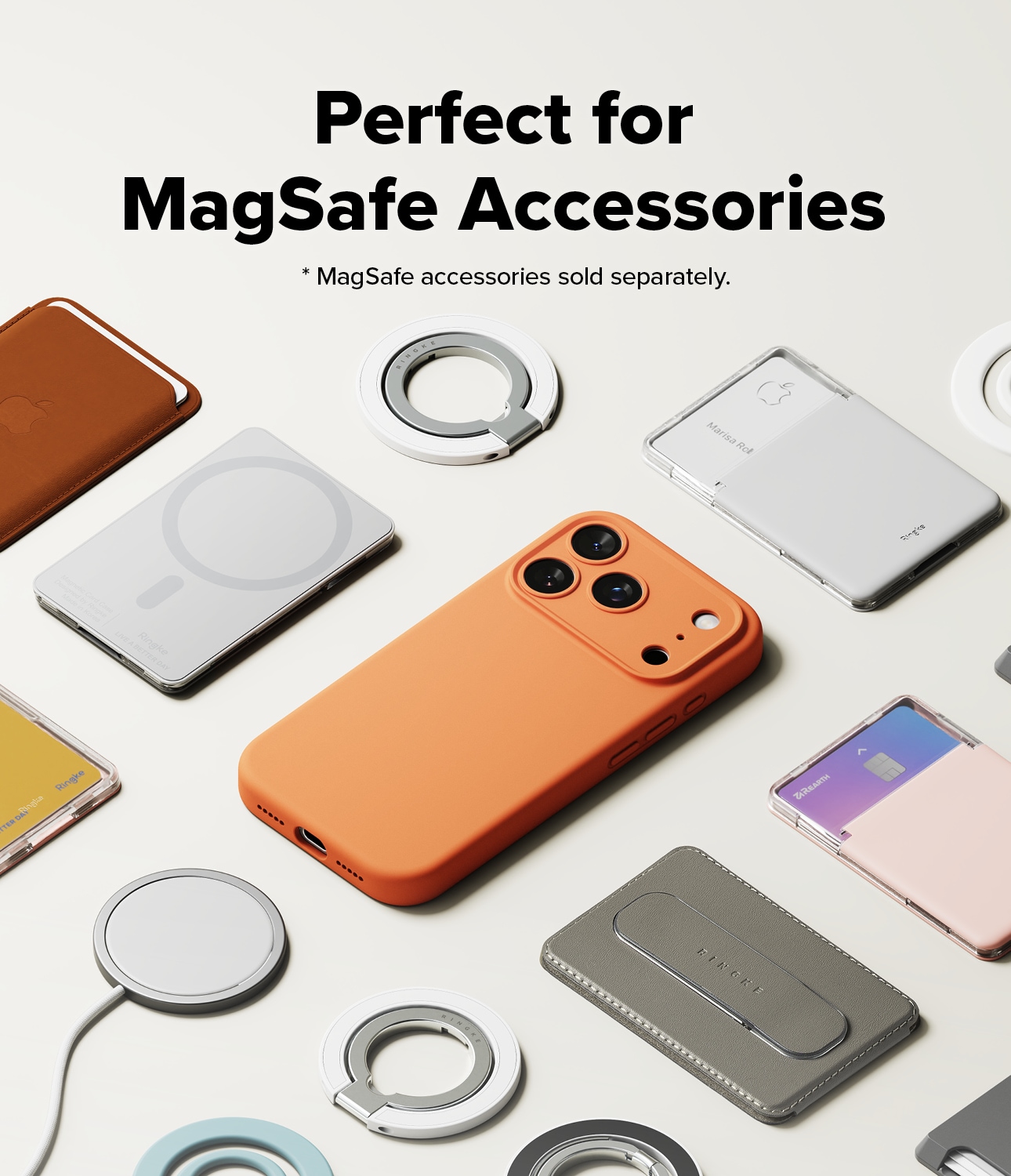 iPhone 17 Pro Max MagSafe silikonskal, Tangerine