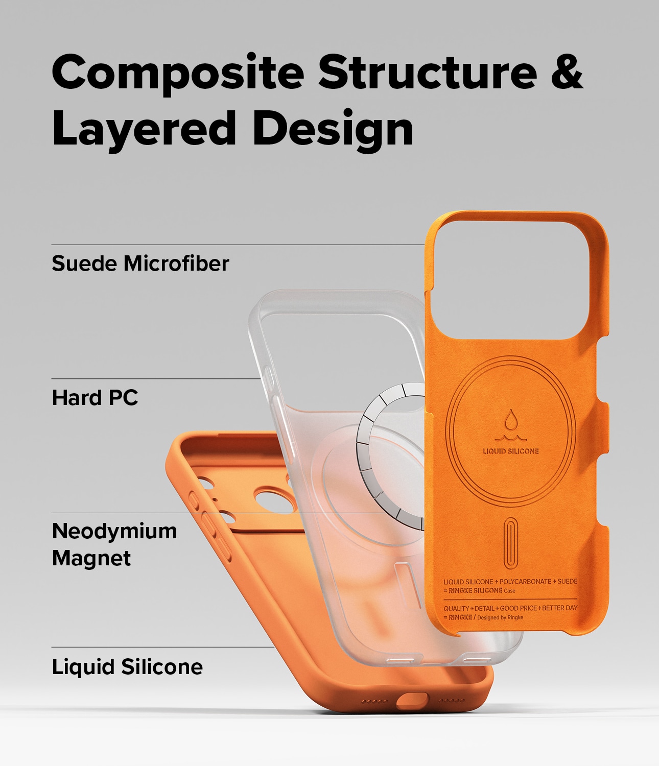 iPhone 17 Pro Max MagSafe silikonskal, Tangerine