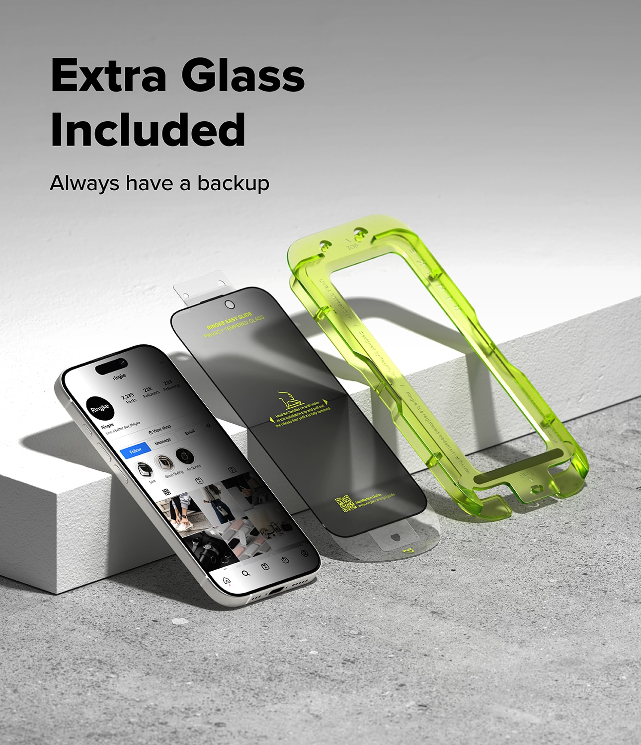 iPhone 17 Anti-spy Skärmskydd i glas med monteringsram (2-pack)