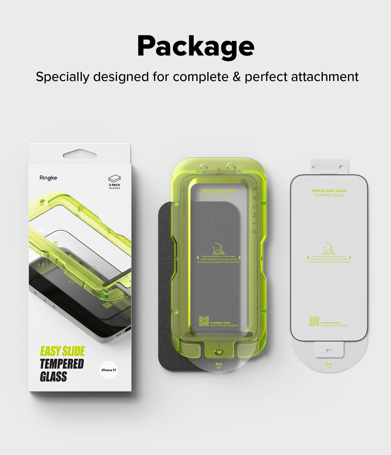 iPhone 17 Skärmskydd i glas med monteringsram (2-pack)