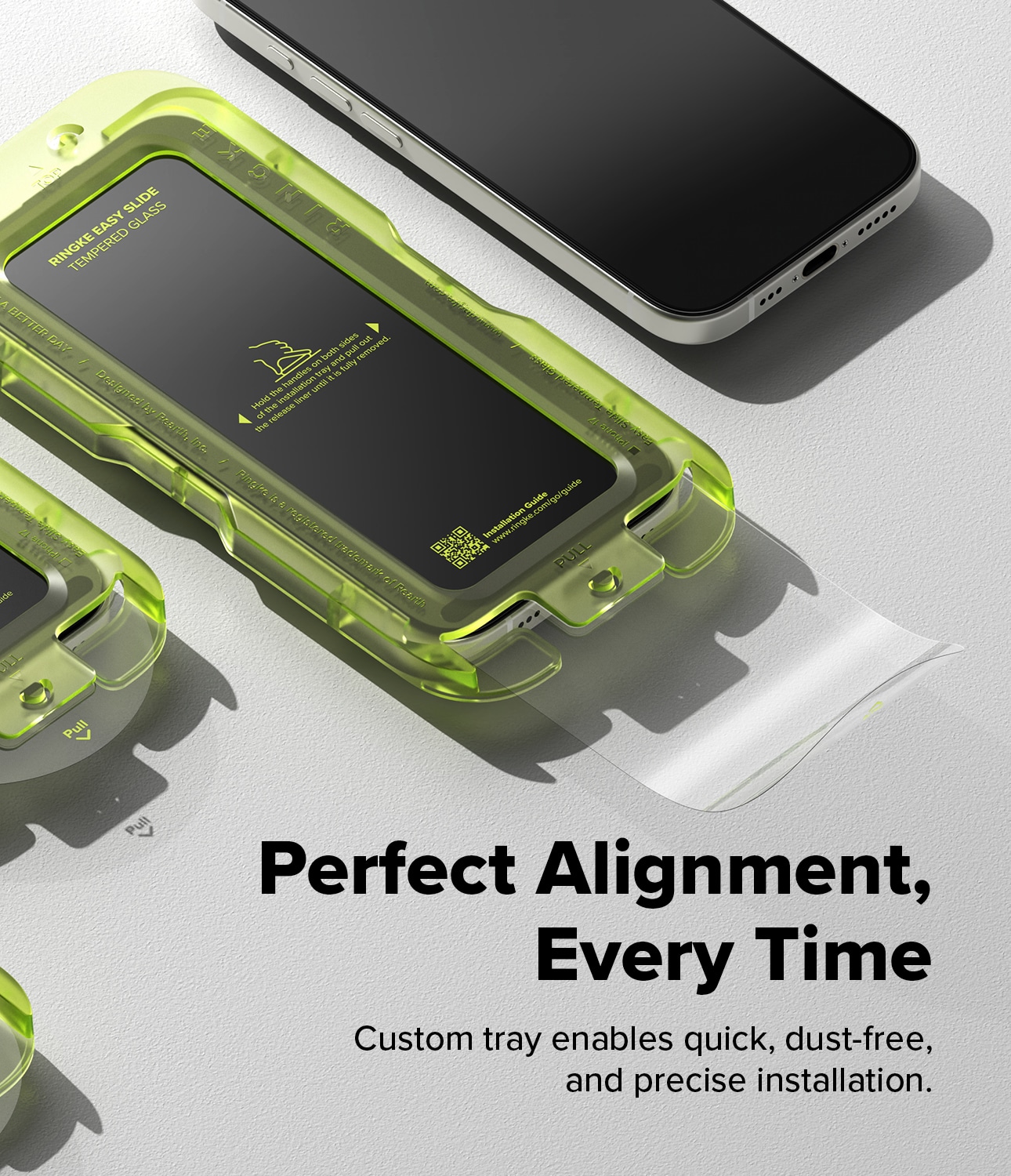 iPhone 17 Skärmskydd i glas med monteringsram (2-pack)