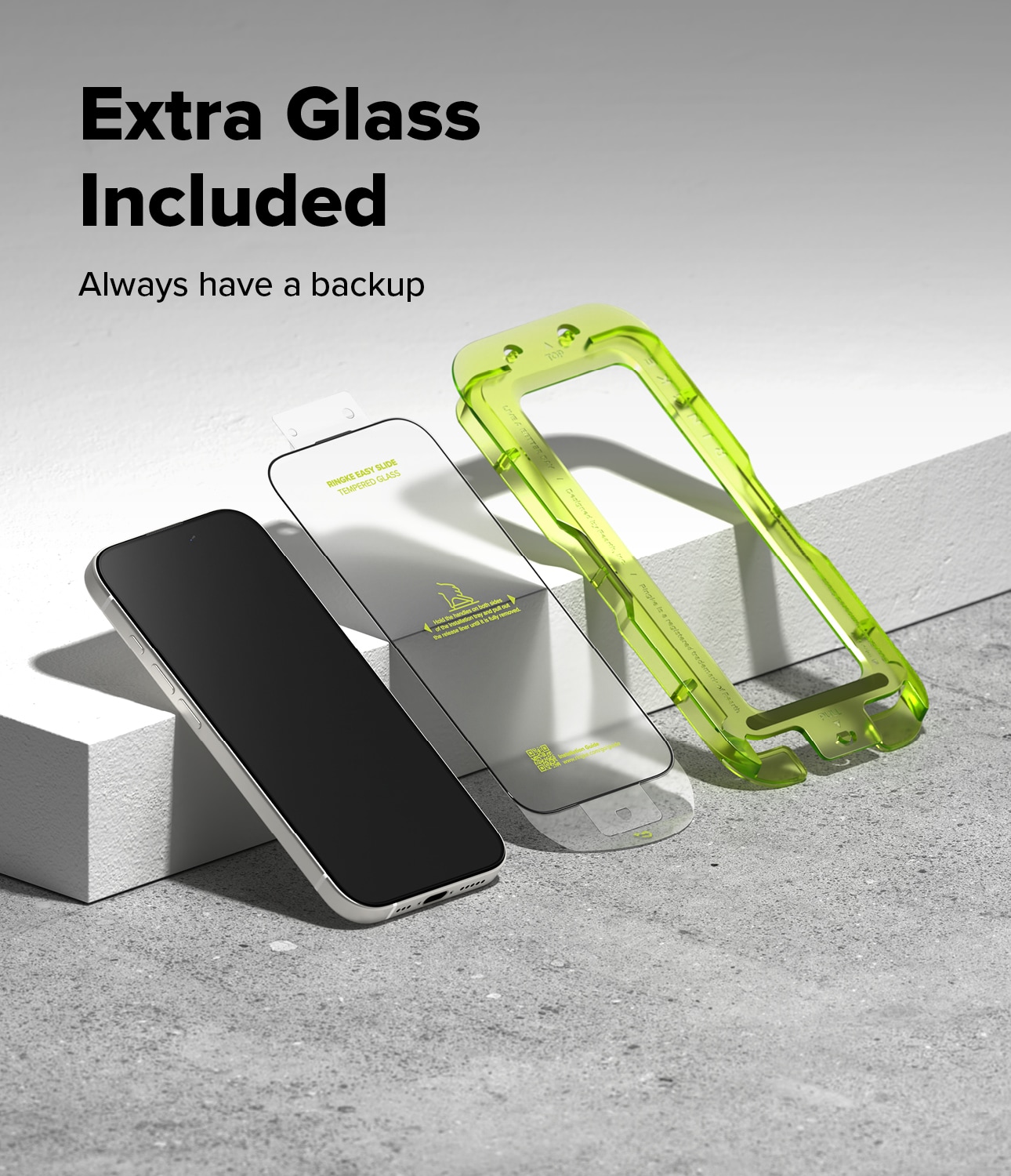 iPhone 17 Skärmskydd i glas med monteringsram (2-pack)