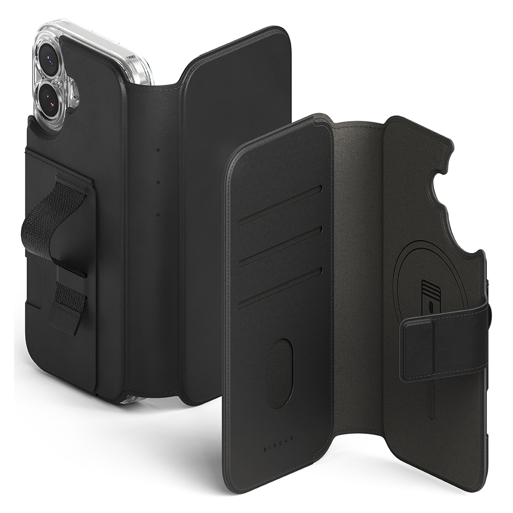 iPhone 17 Folio Grip Wallet Magnetic, svart
