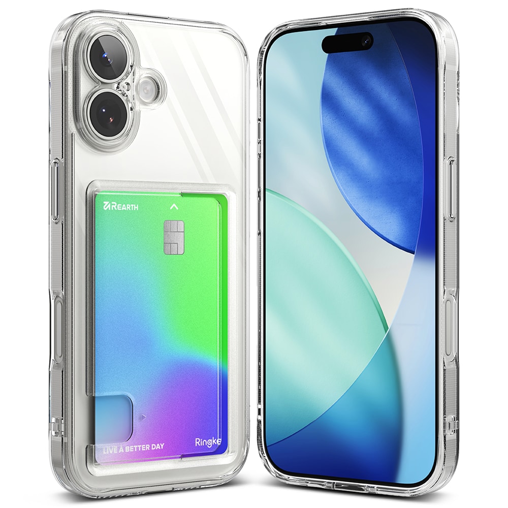 iPhone 17 Fusion Skal med kortfack, Genomskinlig