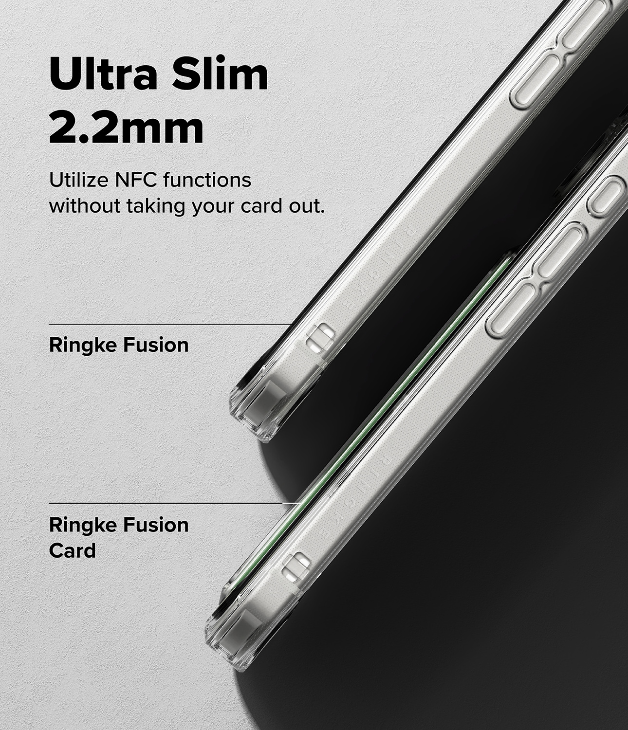 iPhone 17 Fusion Skal med kortfack, Genomskinlig