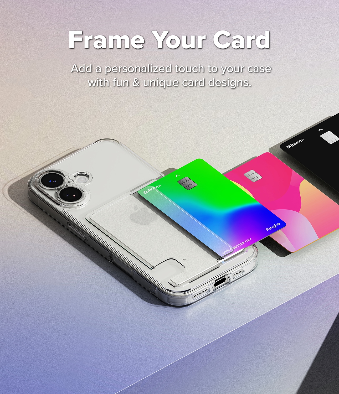 iPhone 17 Fusion Skal med kortfack, Genomskinlig